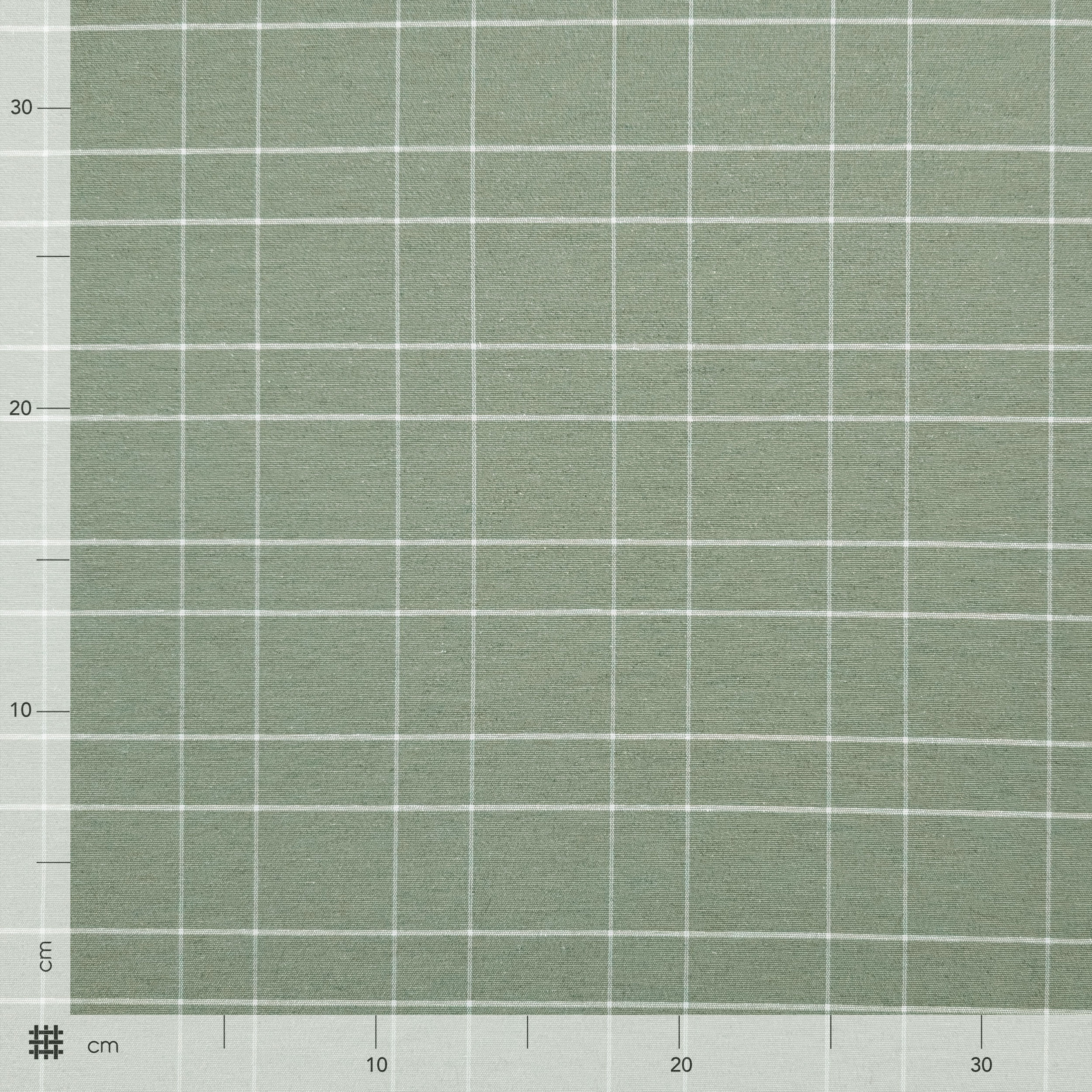 Sage Cotton Blend with White Checks Image