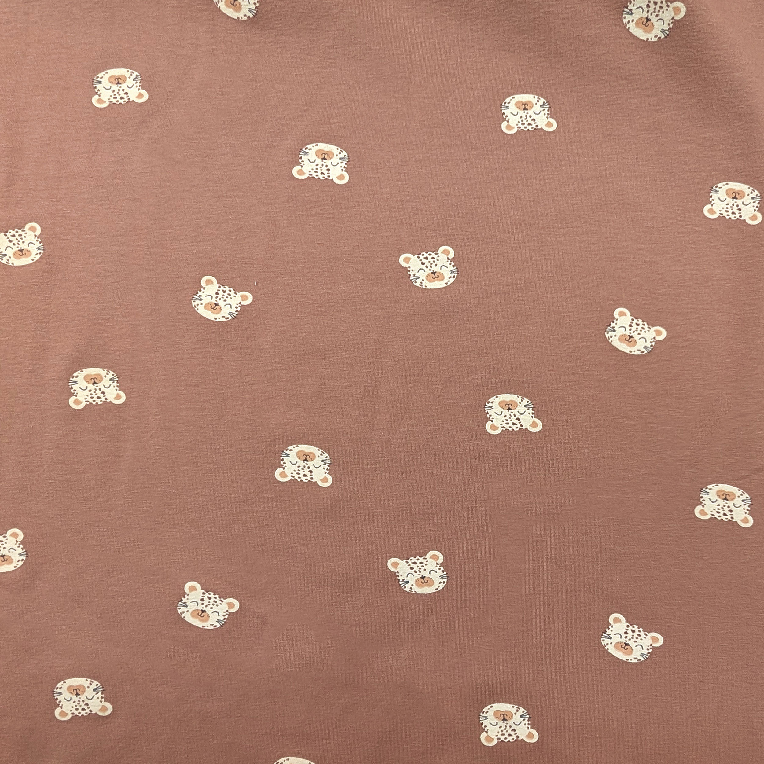 Jersey Cotton Camel Background with Tigers Image