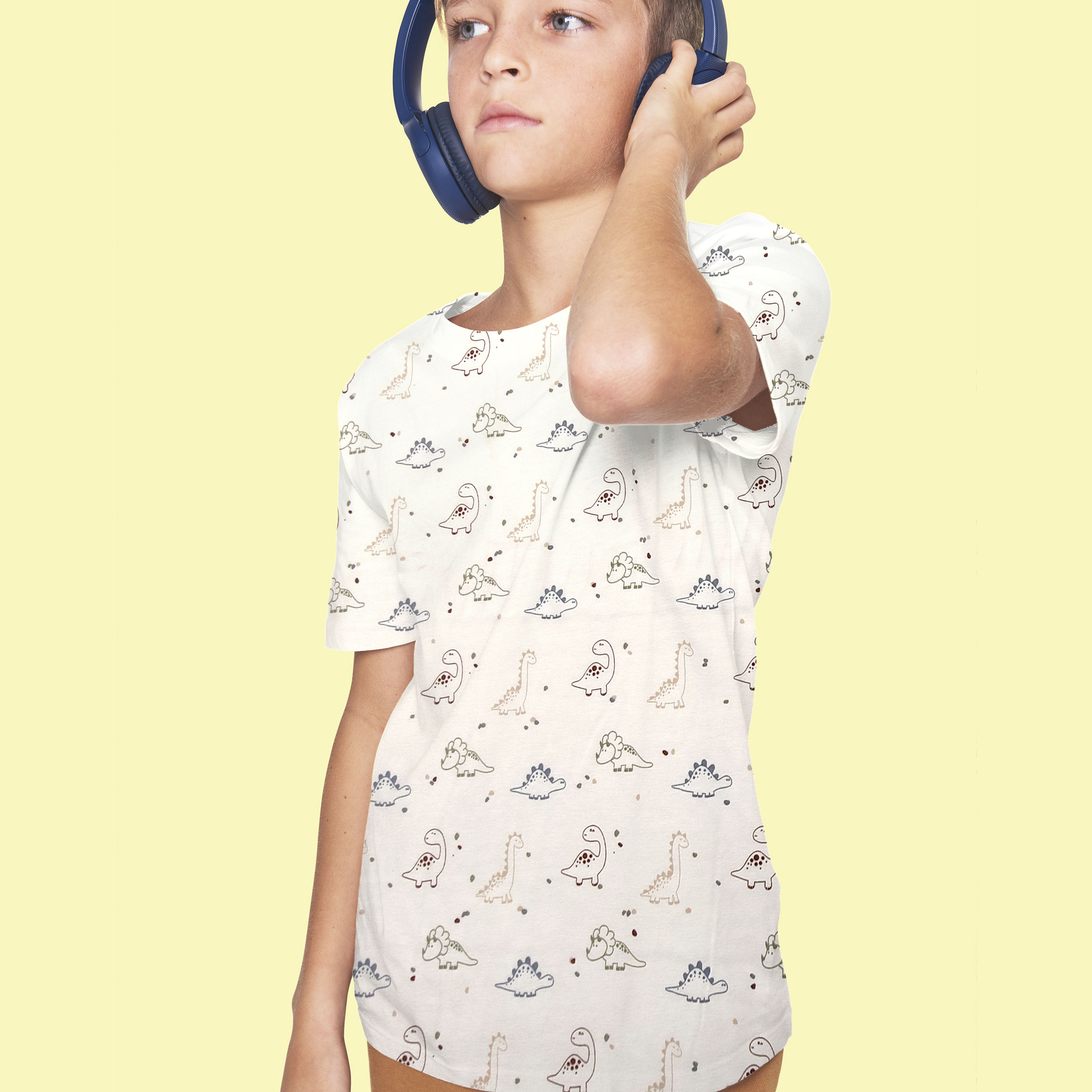 Dressmaking Cotton Jersey - Dinosaurs Image