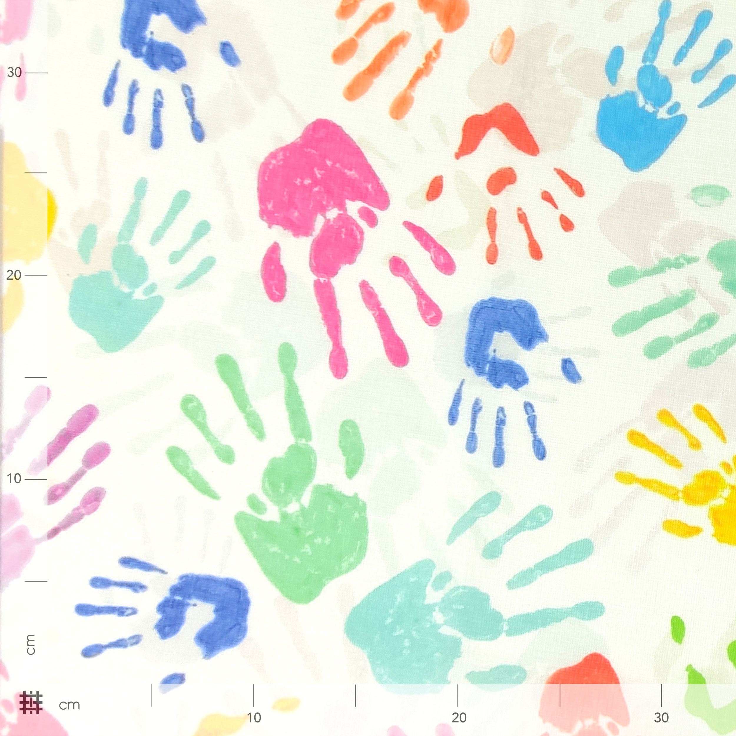Tent Fabric Colourful Handprints