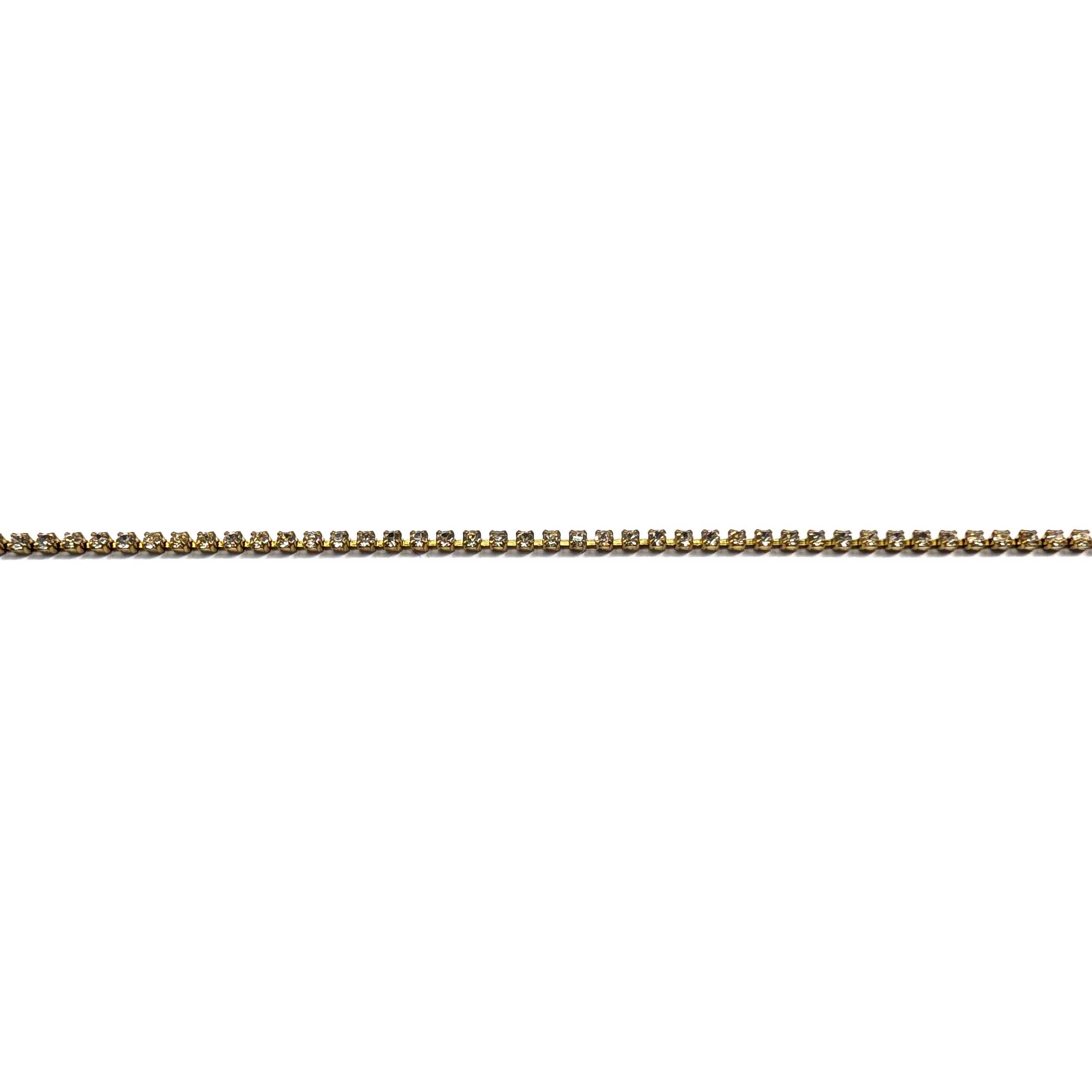 Thin Gold Rhinestone Chain Image