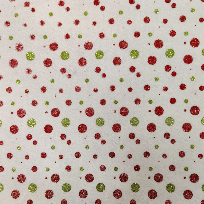 Pannolenci à pois pailletés fond crème H 75 cm