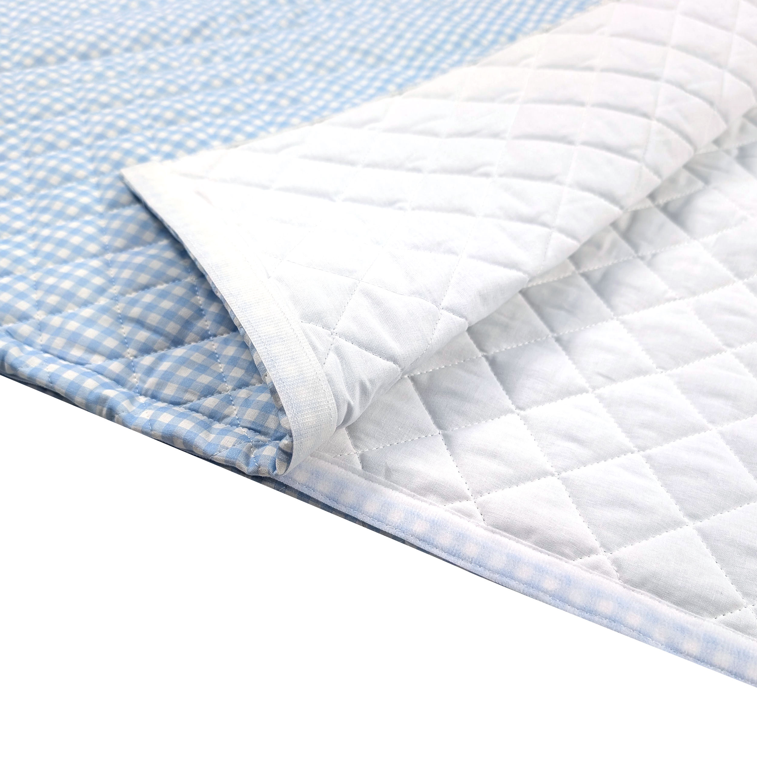Light Blue Gingham Baby Sleeping Bag Image