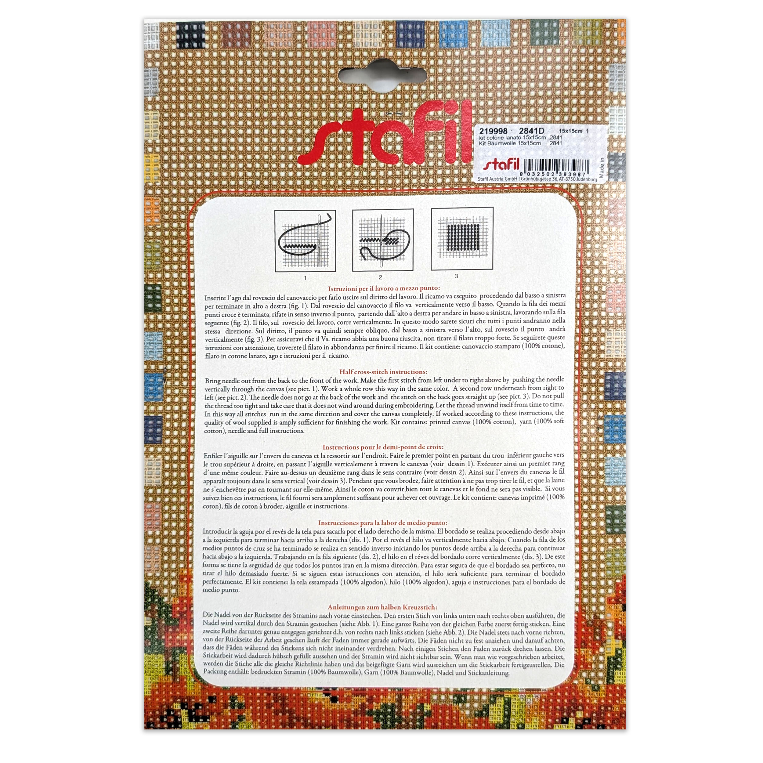 Spring Landscape "i Quadretti" Half Cross Stitch Set Image