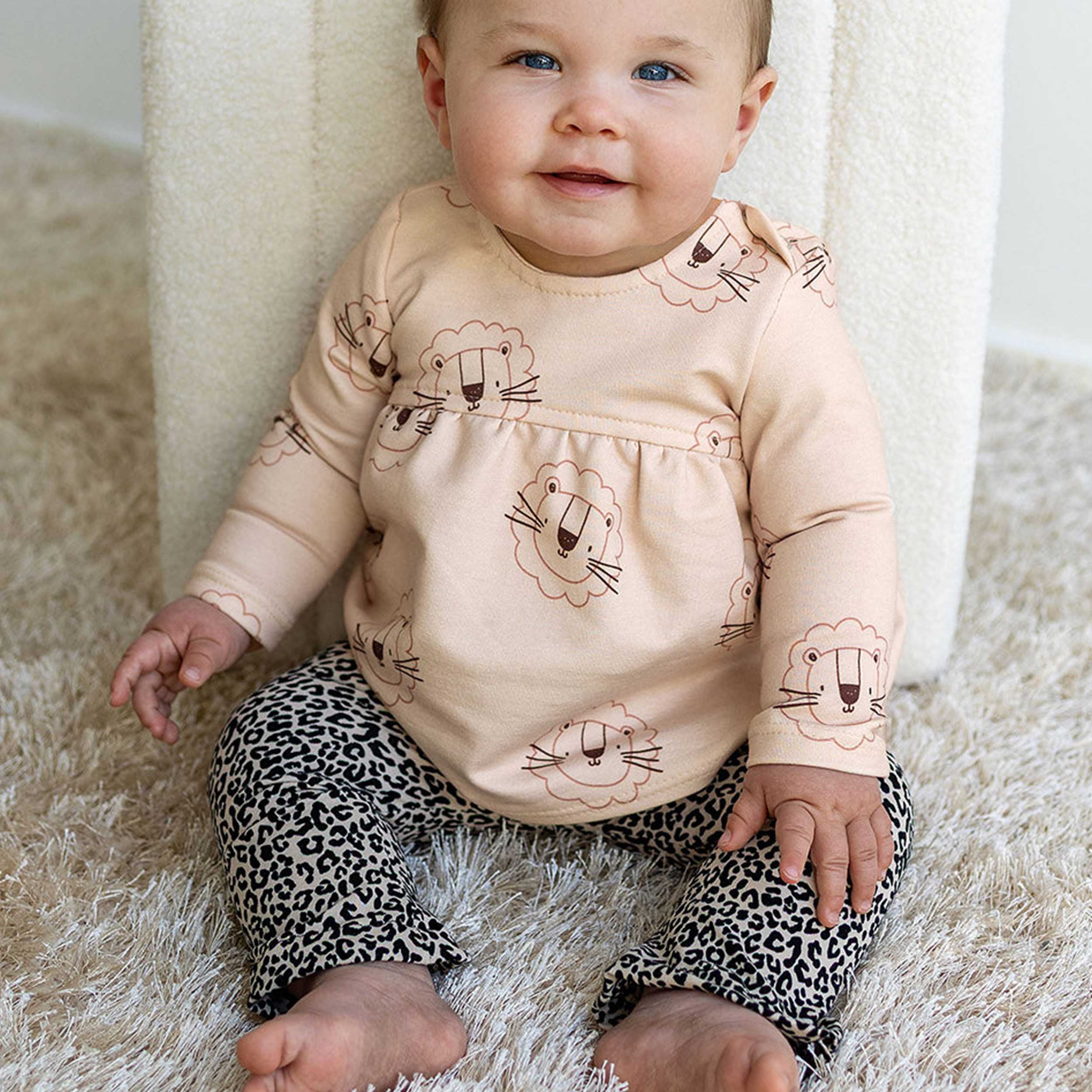 Jersey Cotton Beige Leopard Print Jersey Image