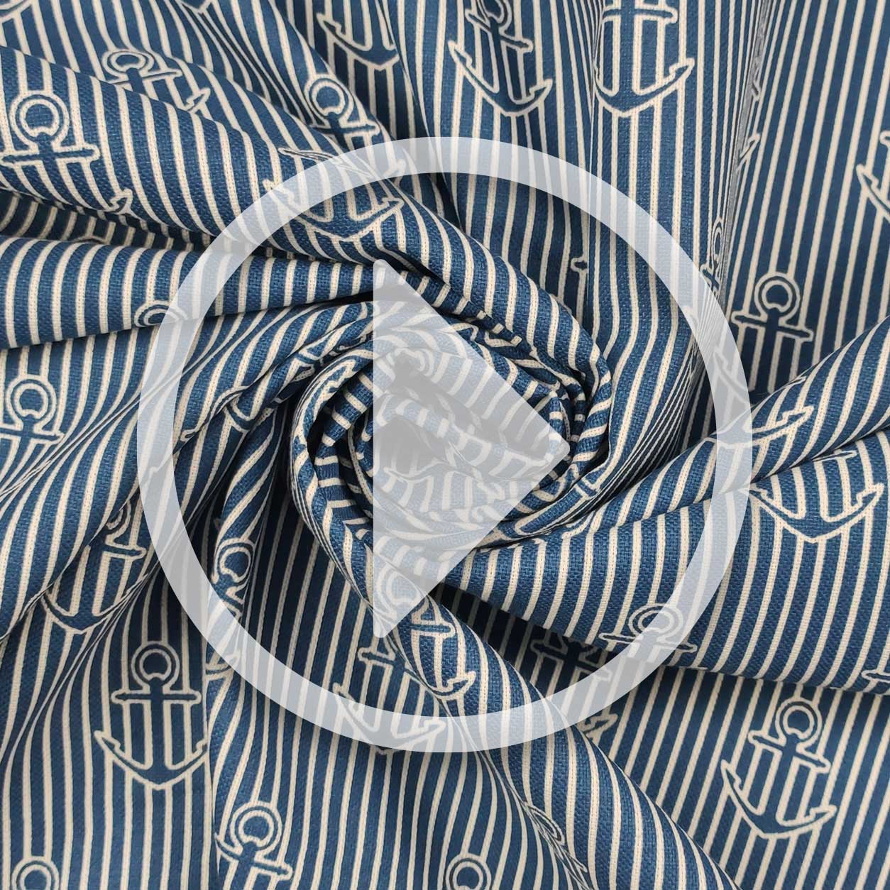 Half Panama - Anchors and Stripes Image