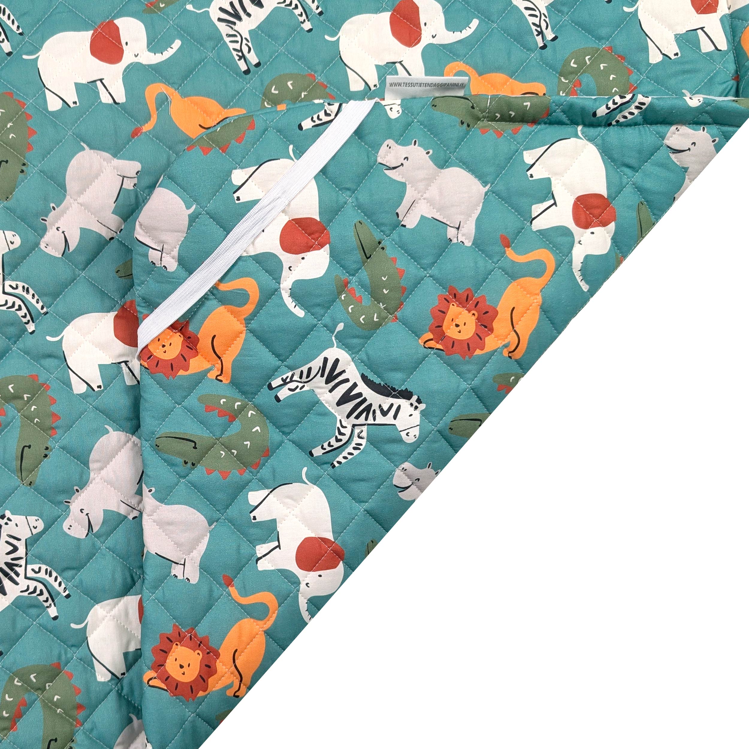 Sleeping Bag Savannah Animals Green Background Image