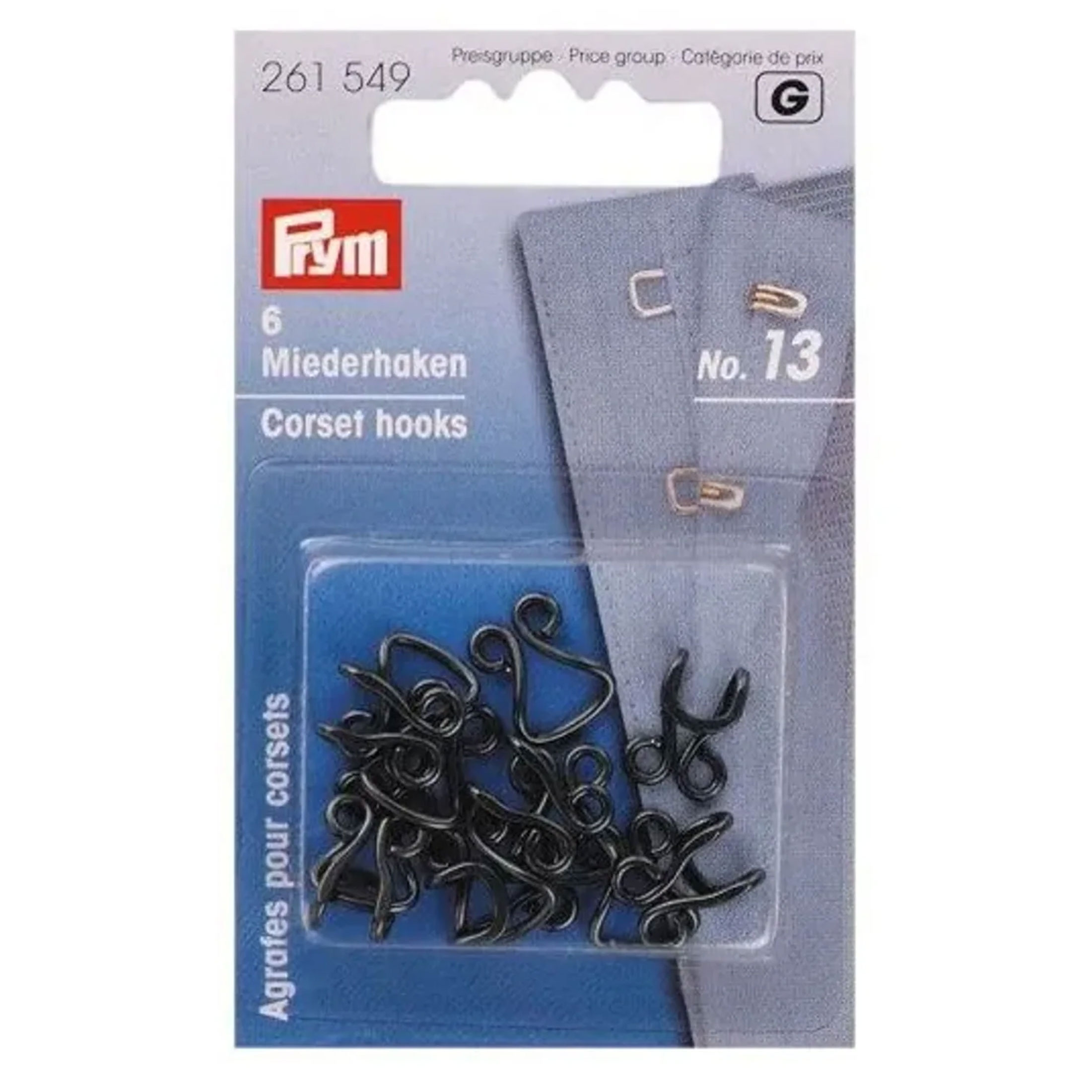 Haken und Ösen Schwarz Prym Nr. 13