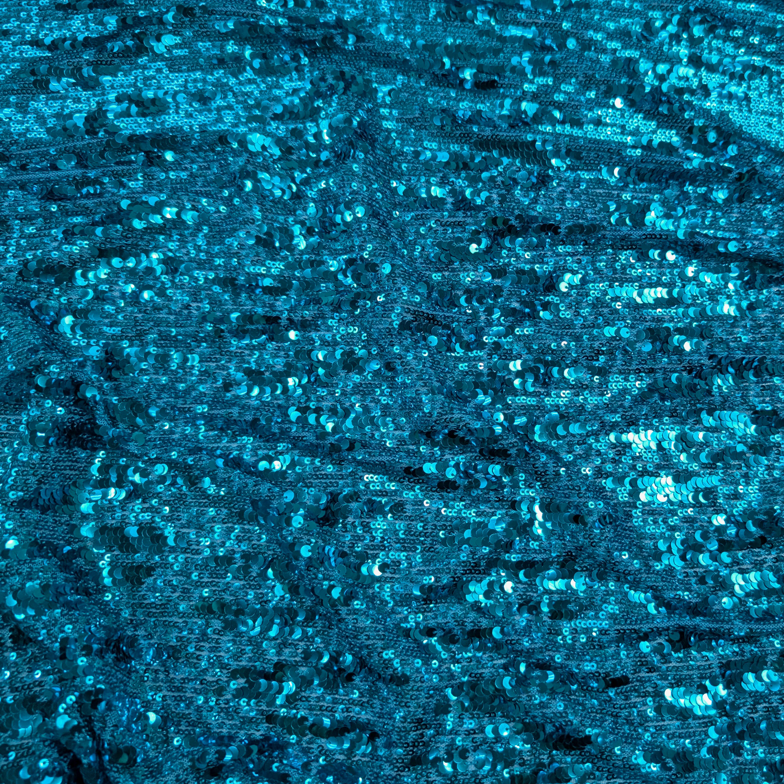 Cascading Sequins on Tulle Fabric Image