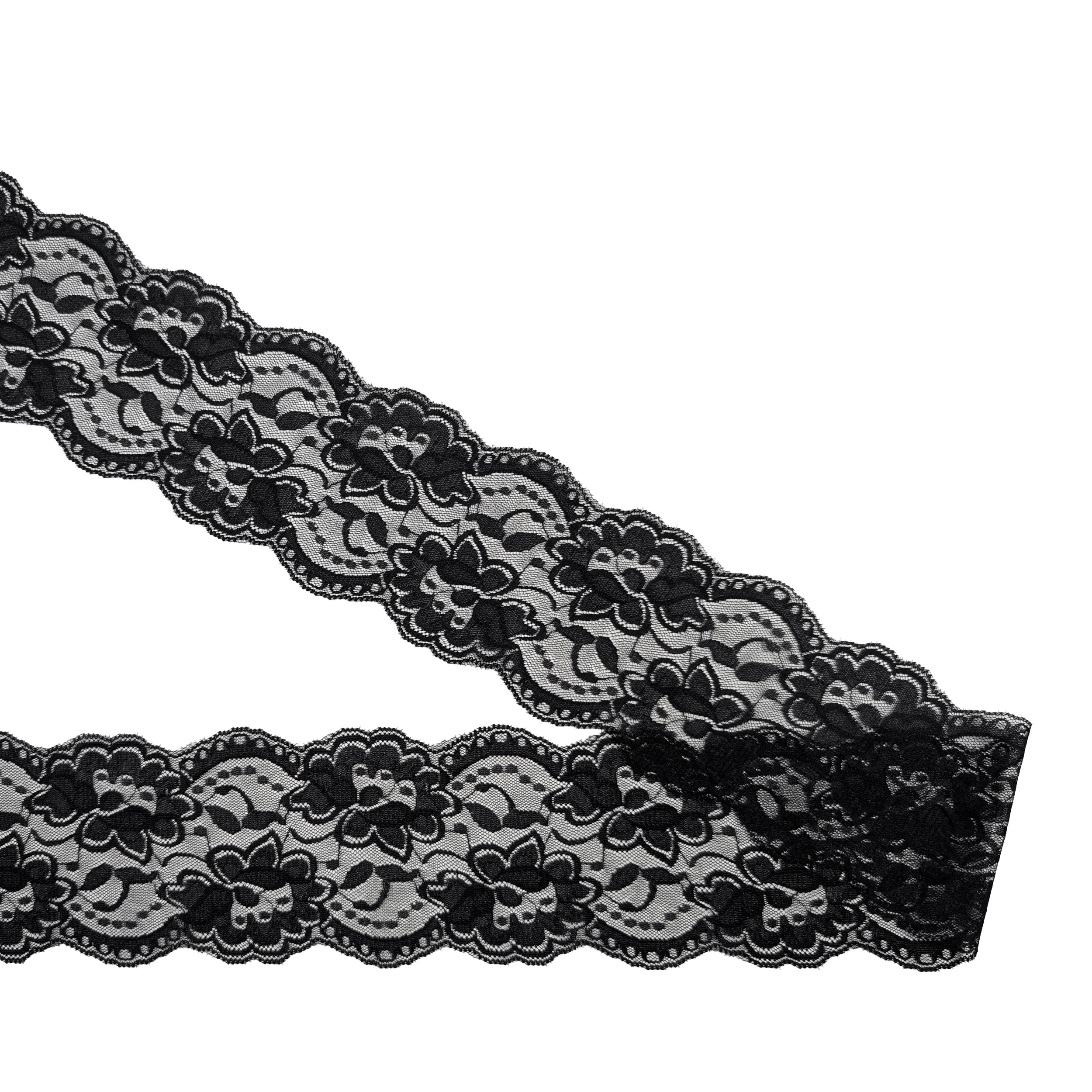 High Elastic Lace Border with Flowers Image