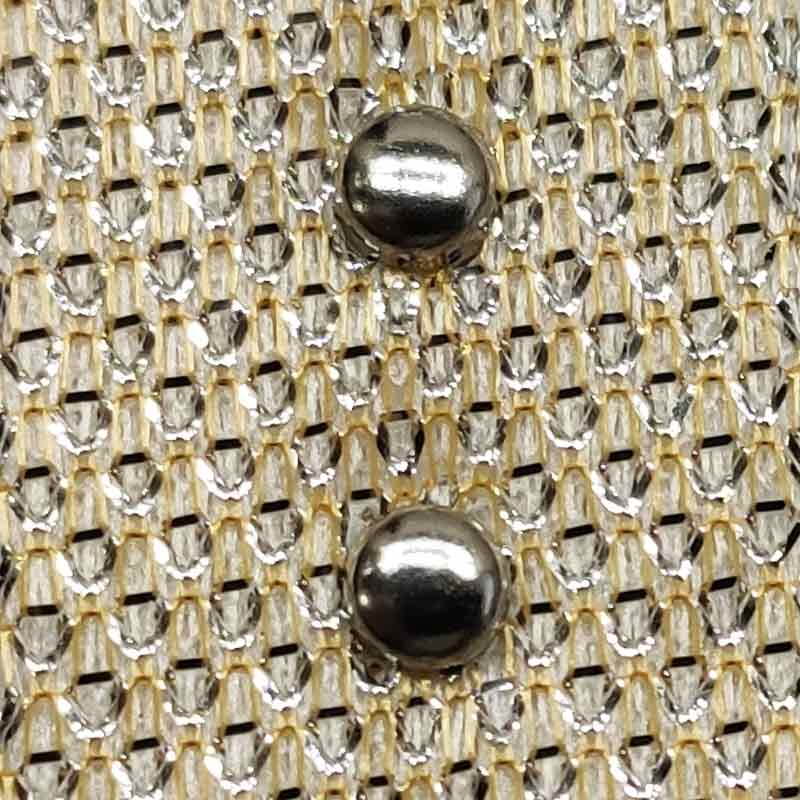 Passementerie Mini clous ronds sur fond de lurex beige