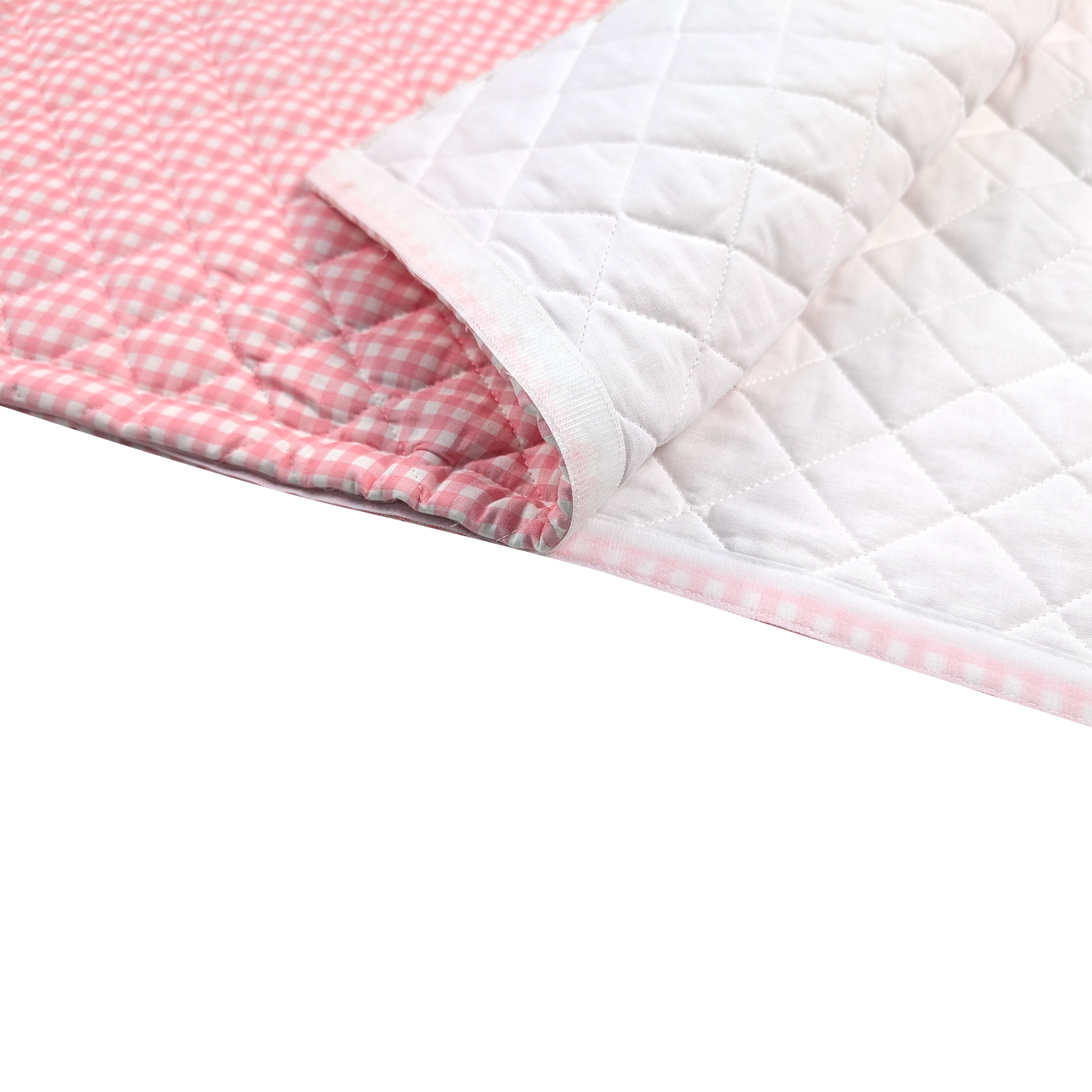 Baby Pink Gingham Baby Sleeping Bag Image