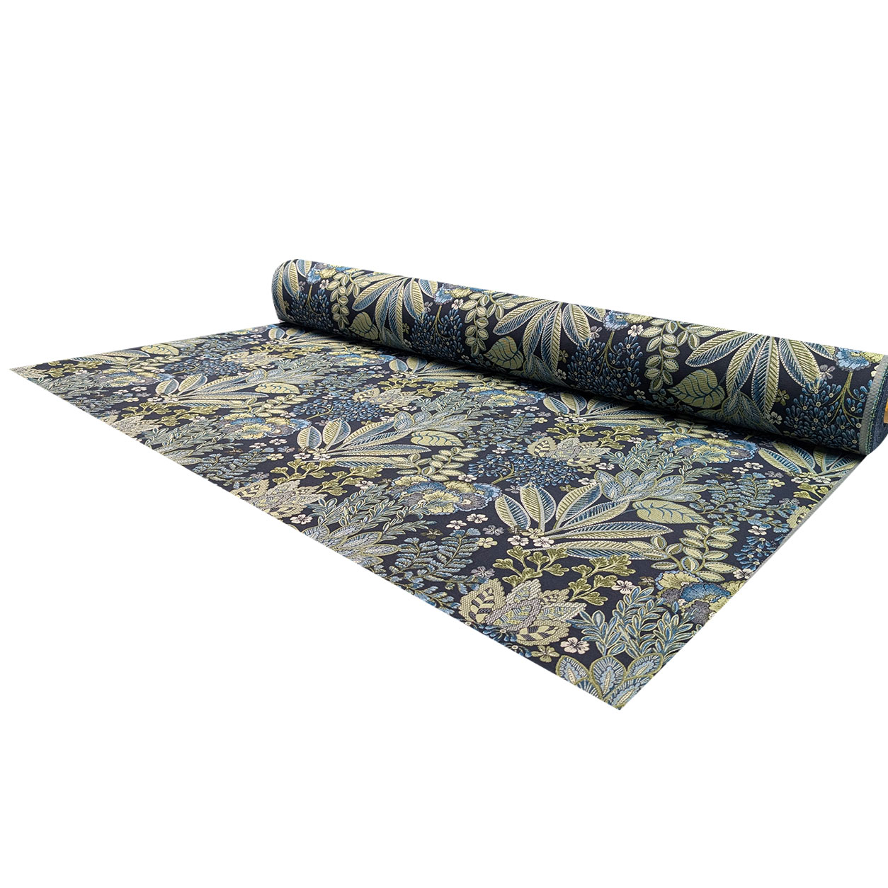 Jacquard Floral Tons de Bleu H 280 cm Image