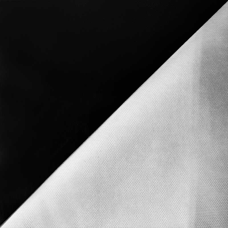 Découpe de tissu plastifié de couleur unie Noir 140x140 cm Image
