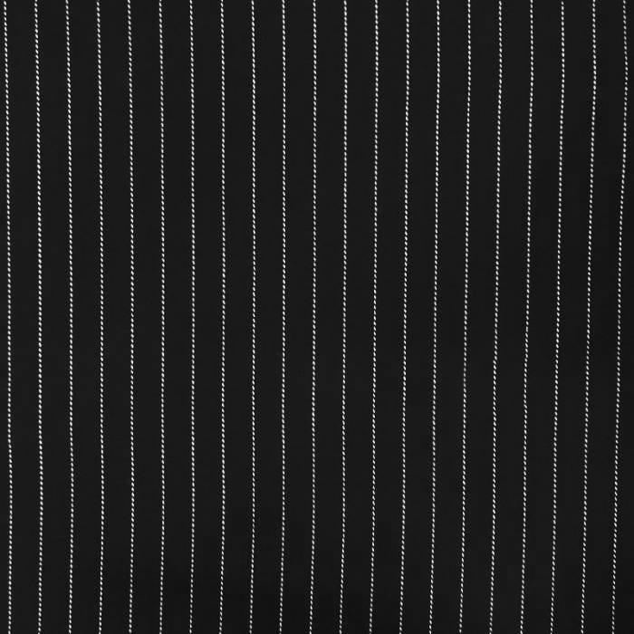 Black Pinstripe Stretch Viscose Image