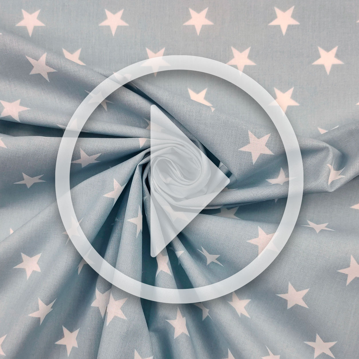 Printed Light Blue Cotton - Stars Image