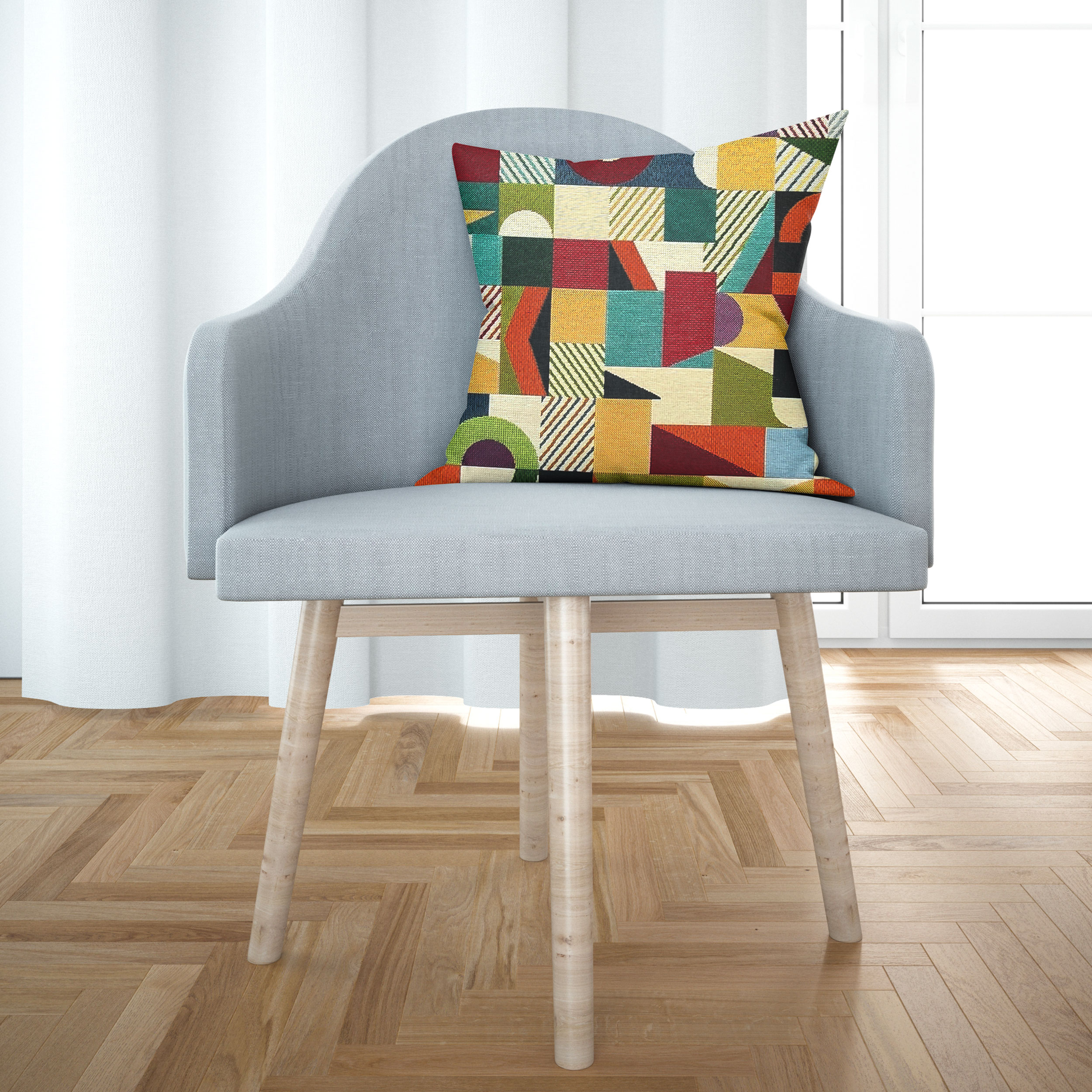 Tela Gobelin con estampado Pop Geometries