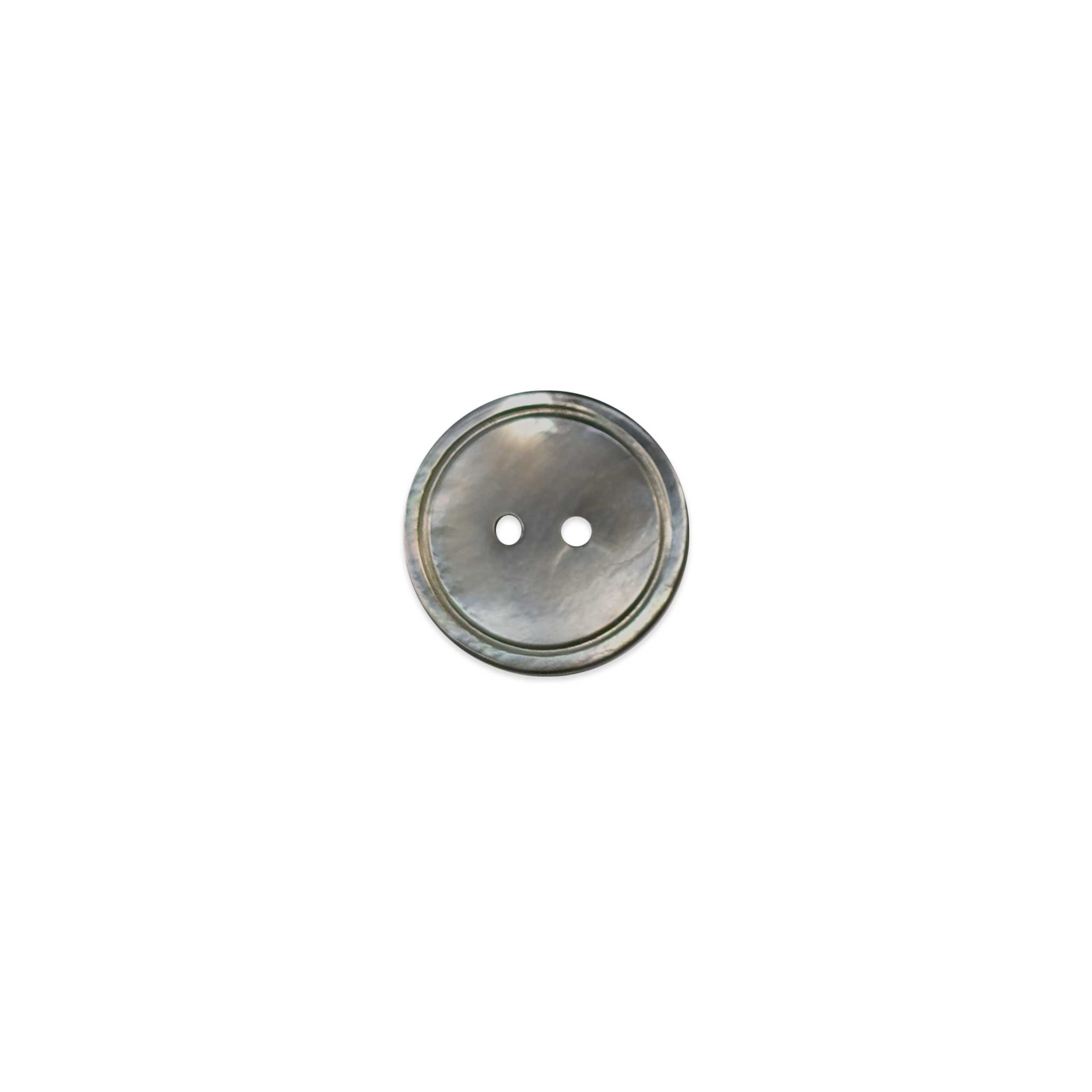 2-Hole Mother-of-Pearl Button Grey with Lin 32 Edge Image