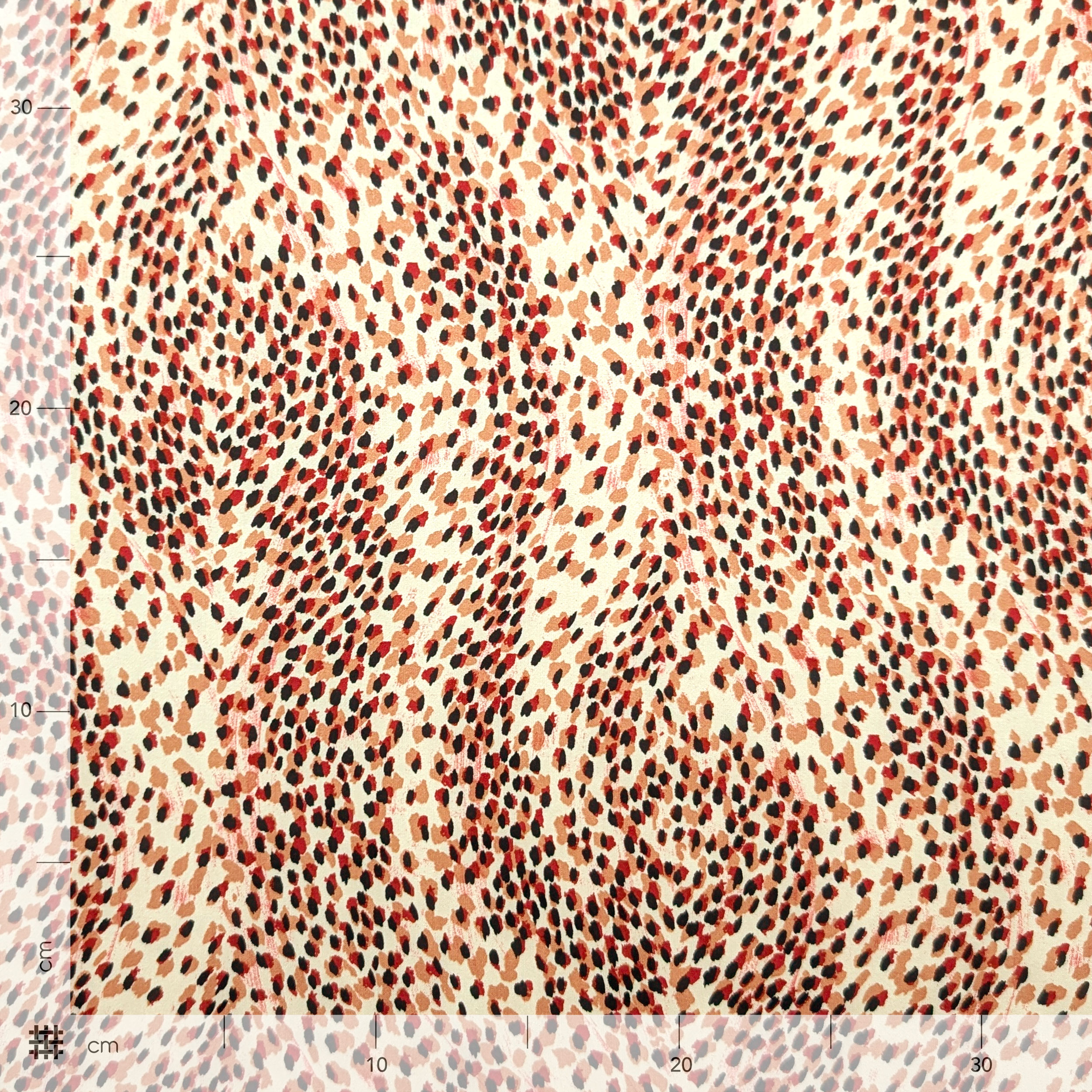 Abstract Maculated Rasatello Red Image