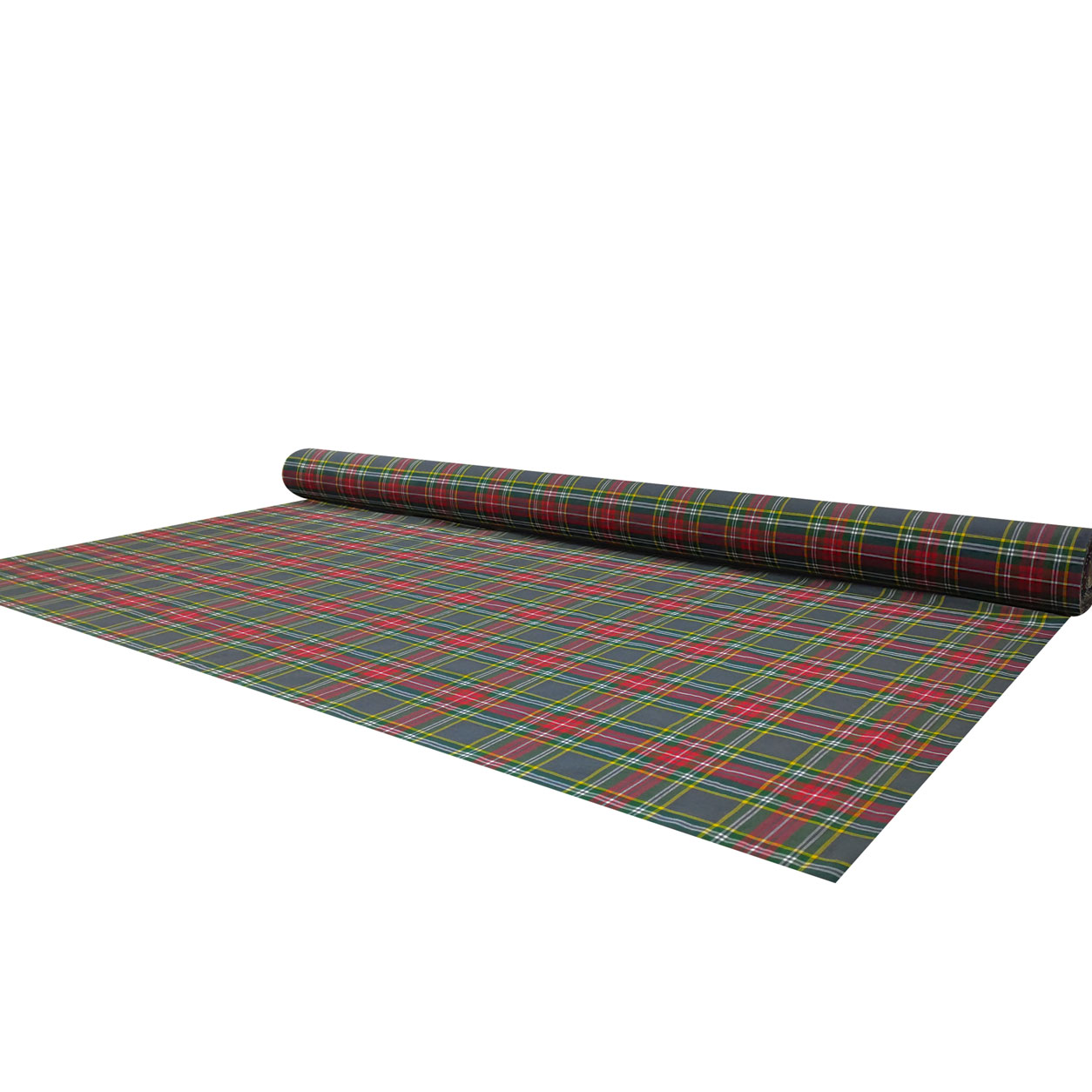 Tartan Fabric Large Grey Red Image