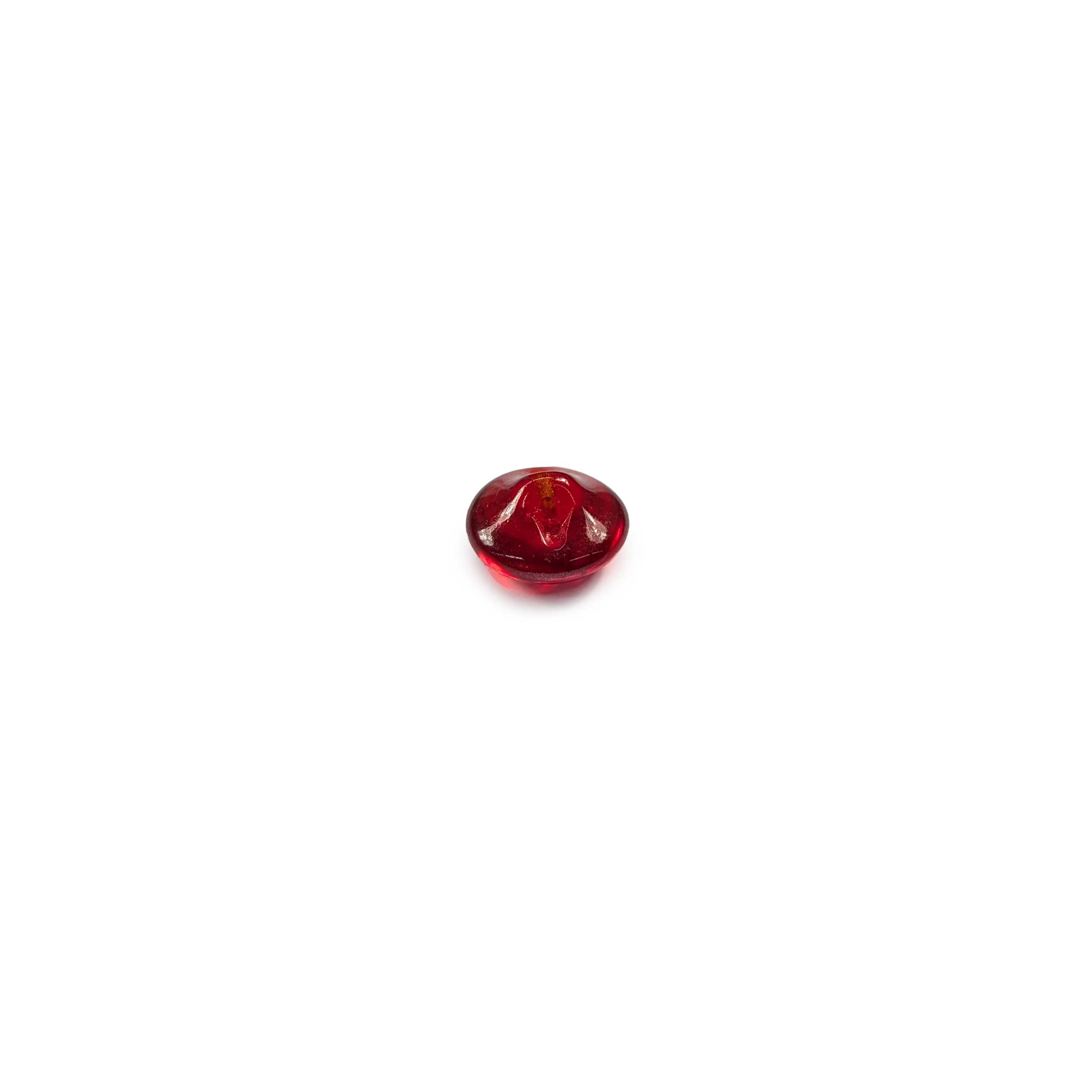 Transparent Red Glass Button Round Plate Lin 20 Image