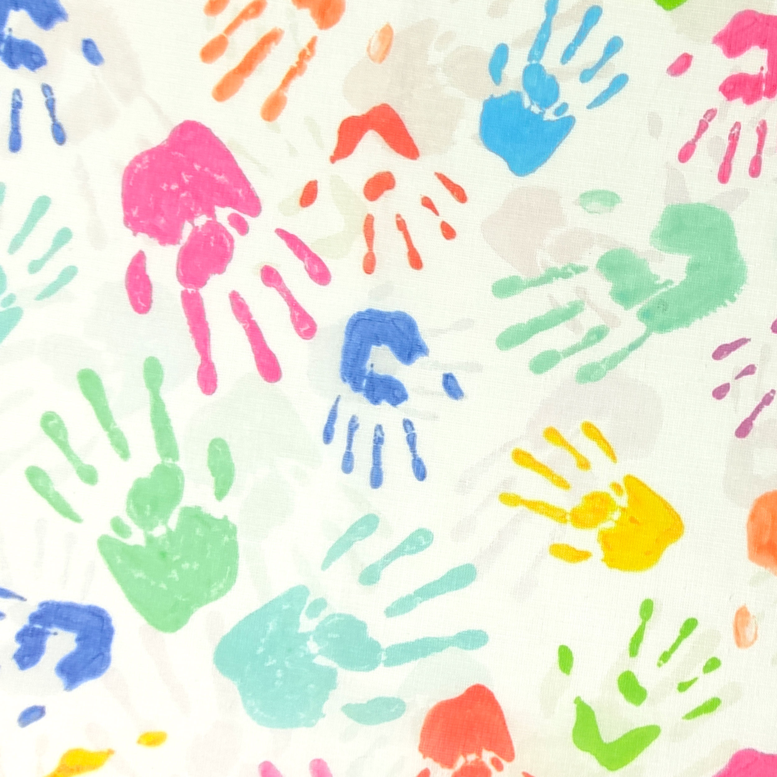 Tent Fabric Colourful Handprints