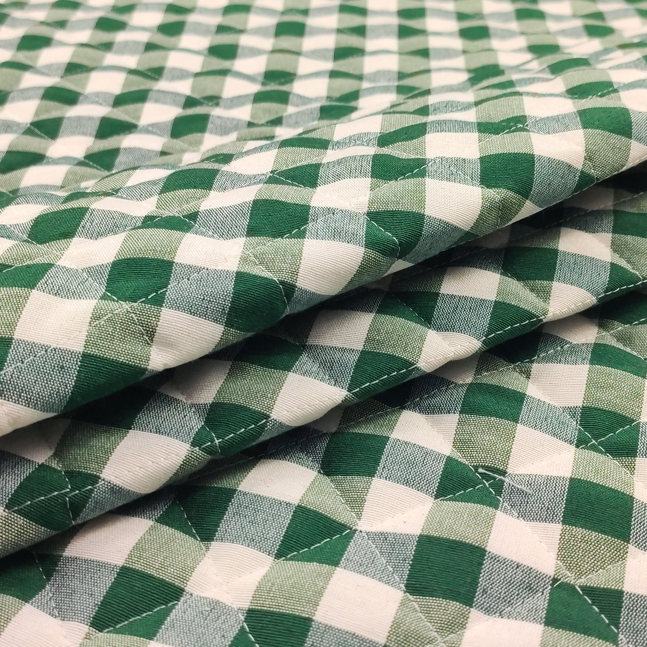 Motif à carreaux vert matelassé Image