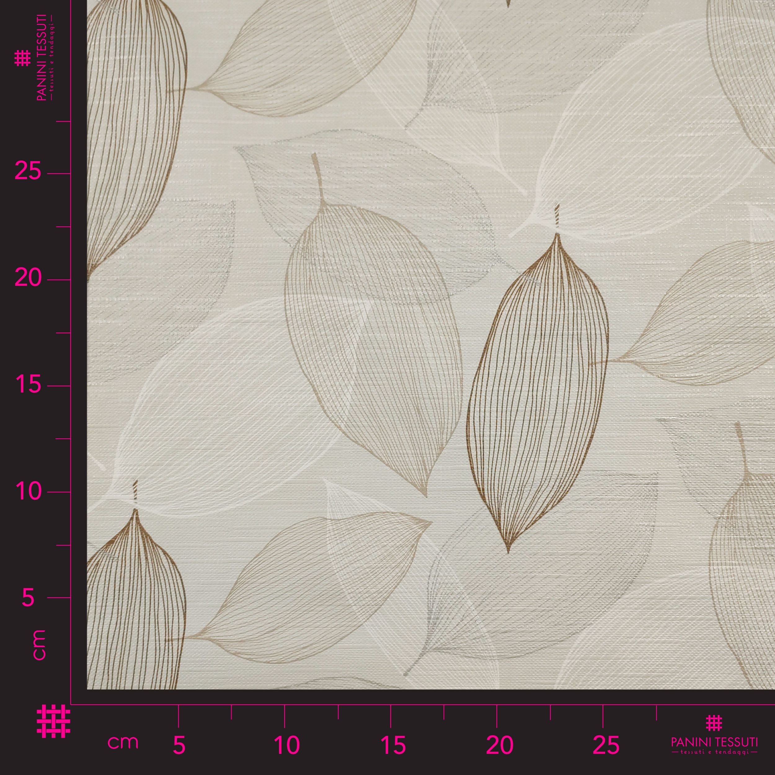 Zomer Federa Quadrata Per Cuscino Decorativo – Cotone E Lino, Stampa Foglie, Beige – 45x45 Cm – Solo Coperta