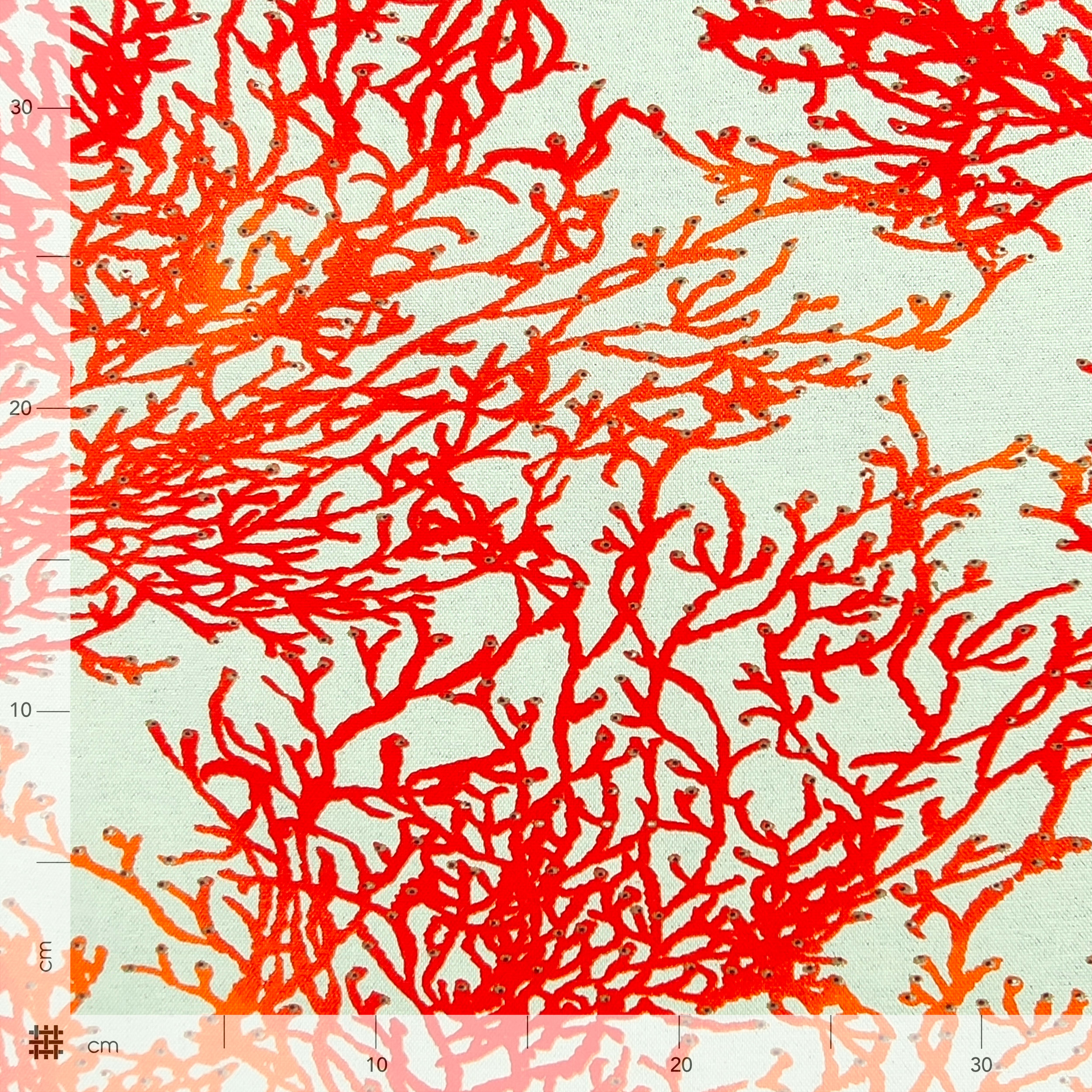 Rote Koralle Stoff Natur