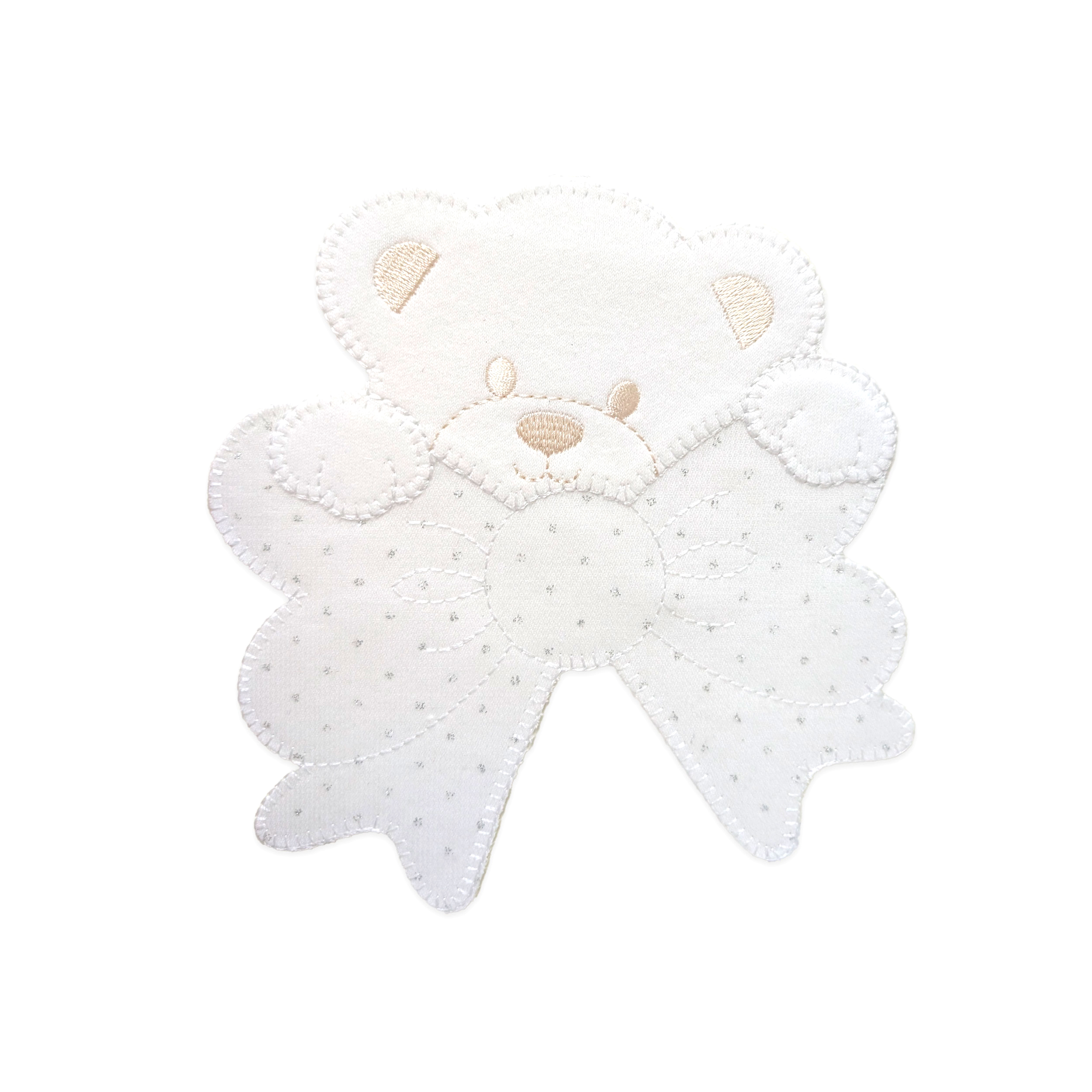 Medium Bear Application with Rhinestone Bow Image