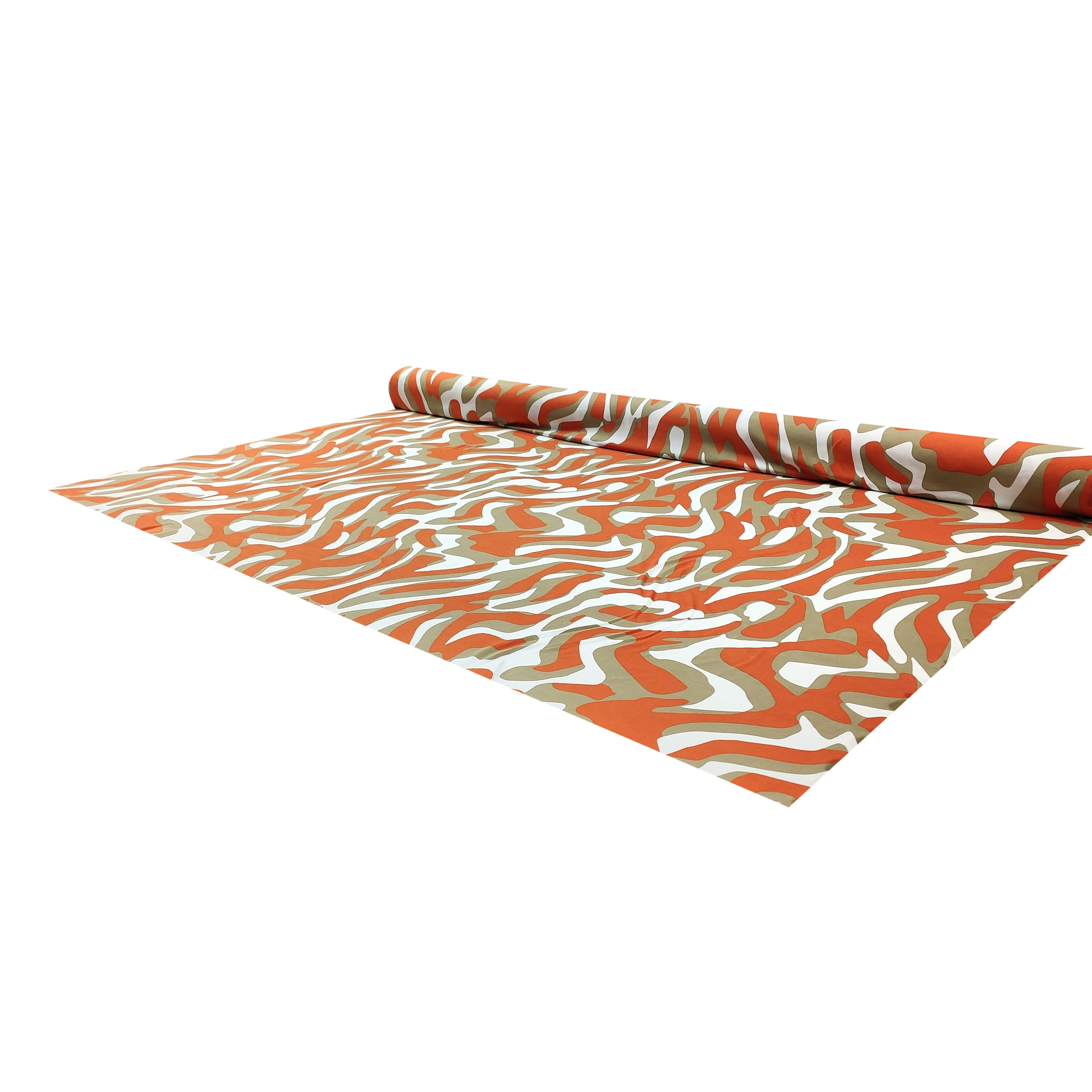 Fashion Viscose Silk Patterned Abstract Orange Image