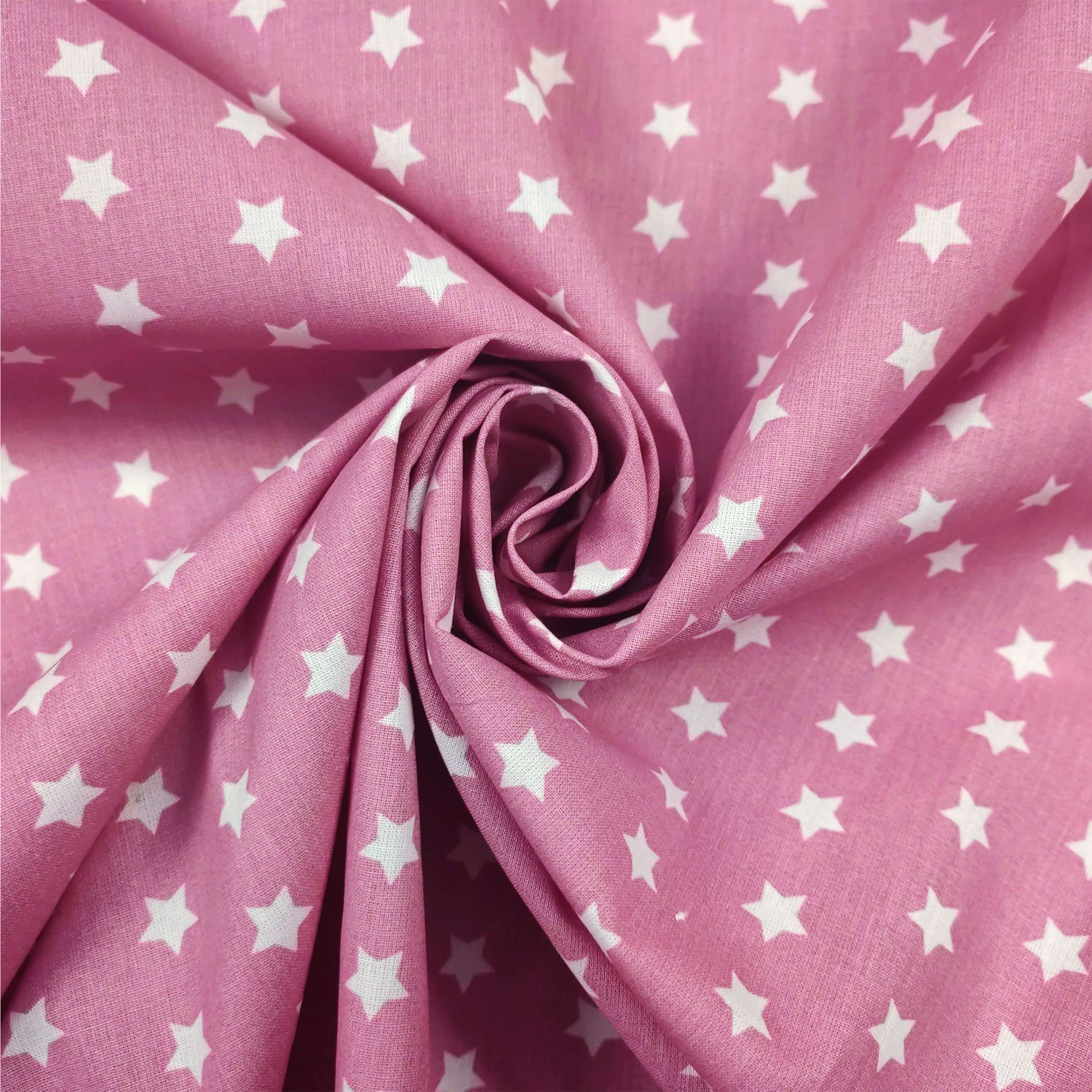 White Star Cotton Cut-out on a Dark Pink Background, 210x140 cm Image
