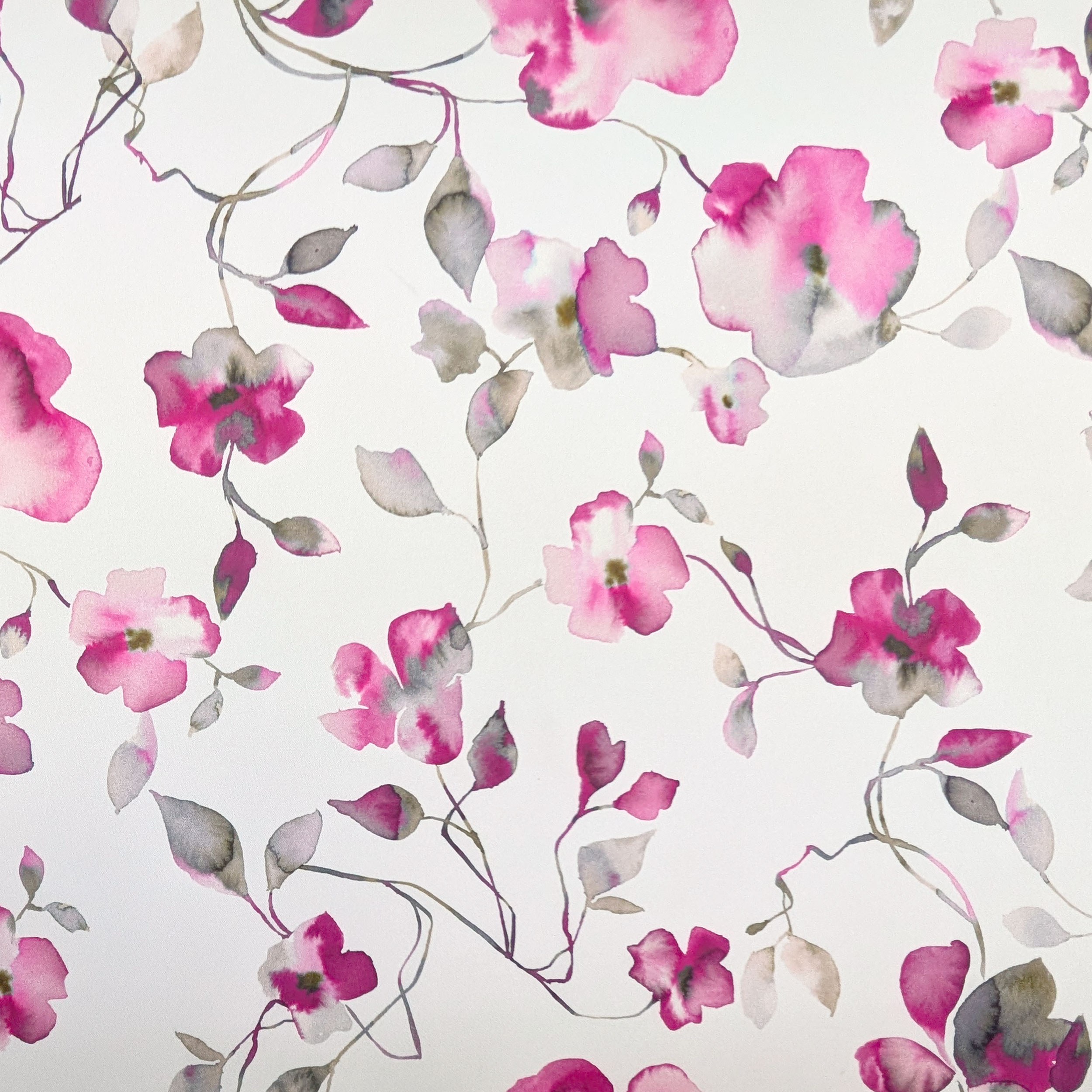 Ensemble de satin haut Mode Aquarelle Fleurs Fuxia Image