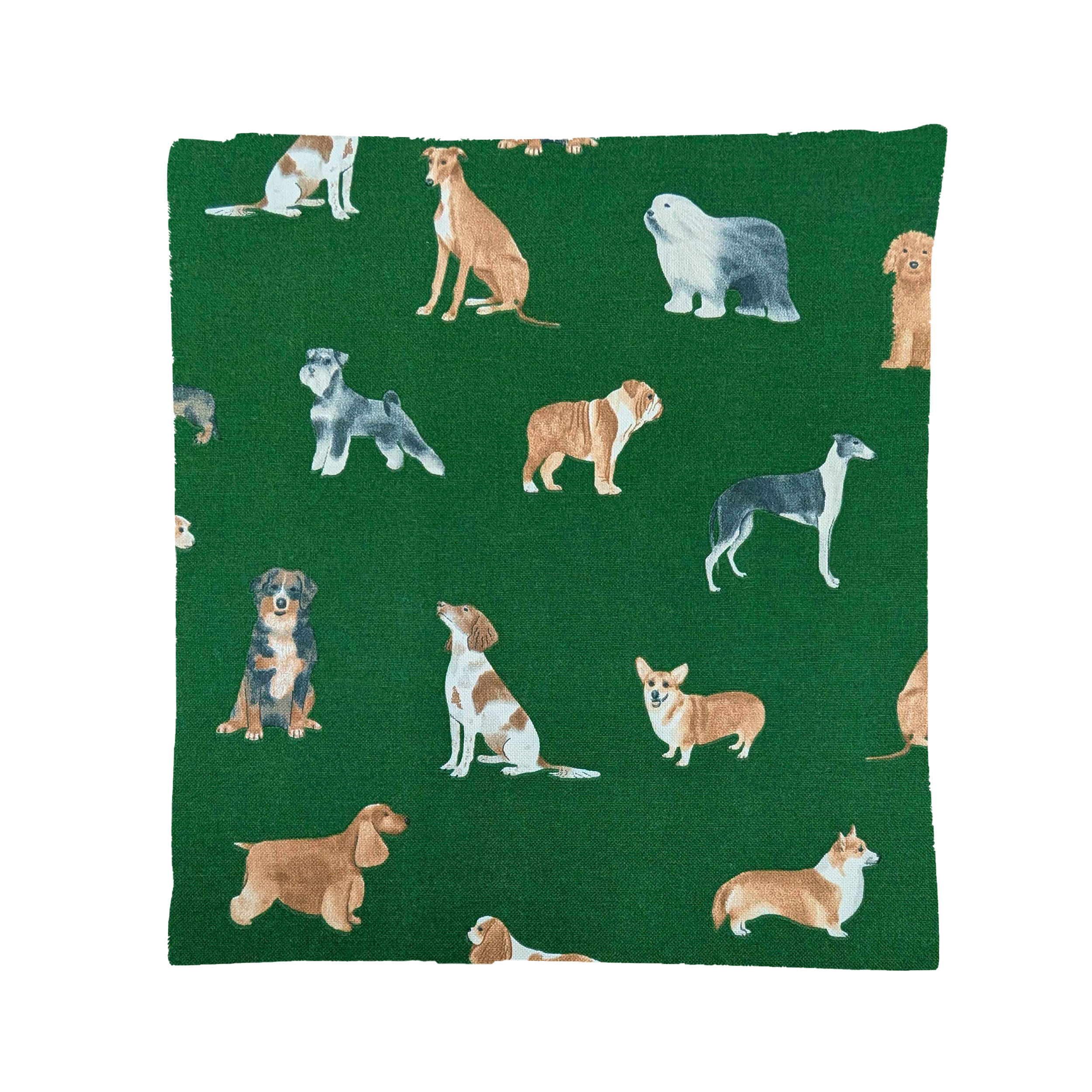 Dog Cushion Pillowcase Green Background Image