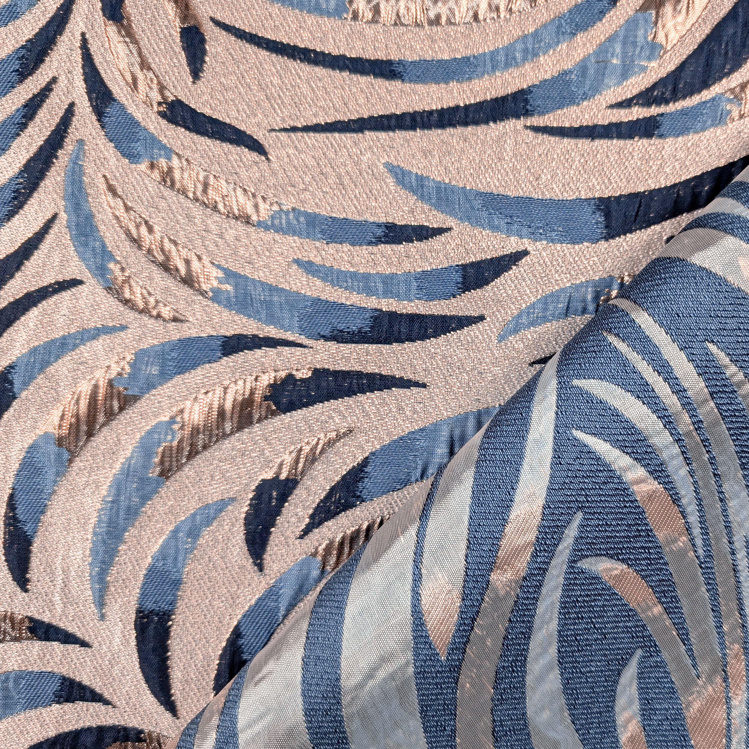Jacquard Abstract Fantasy Denim Lurex Pink Image