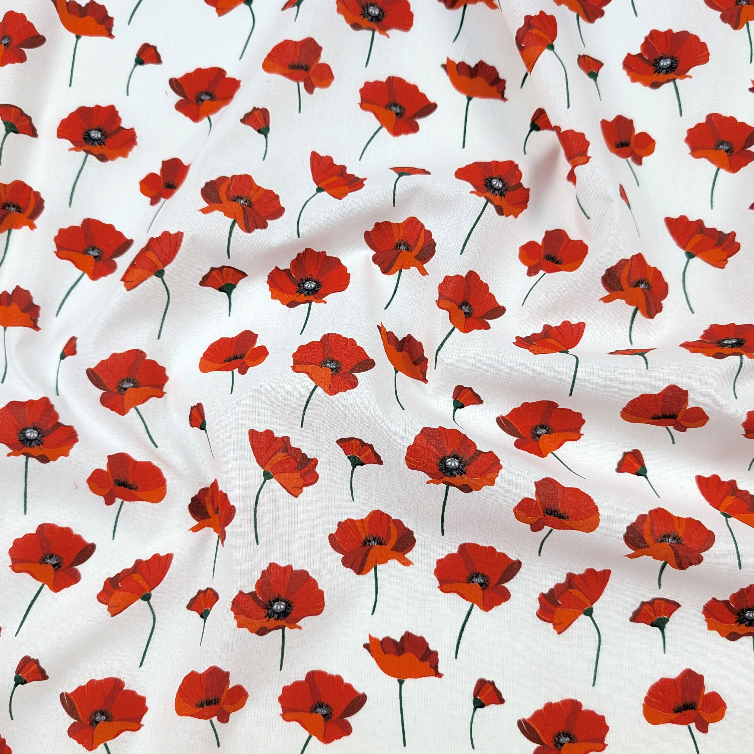 Red Poppies in Bloom Cotton Cut-out, 190x140 cm Image