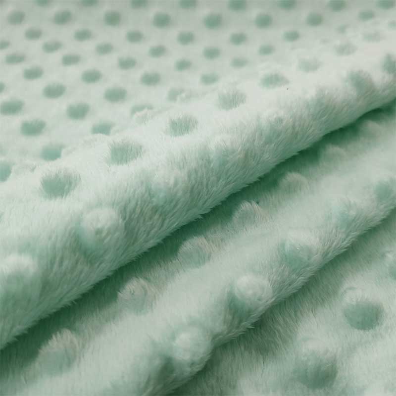 Tessuto Minky Dots Lux Verdino  2