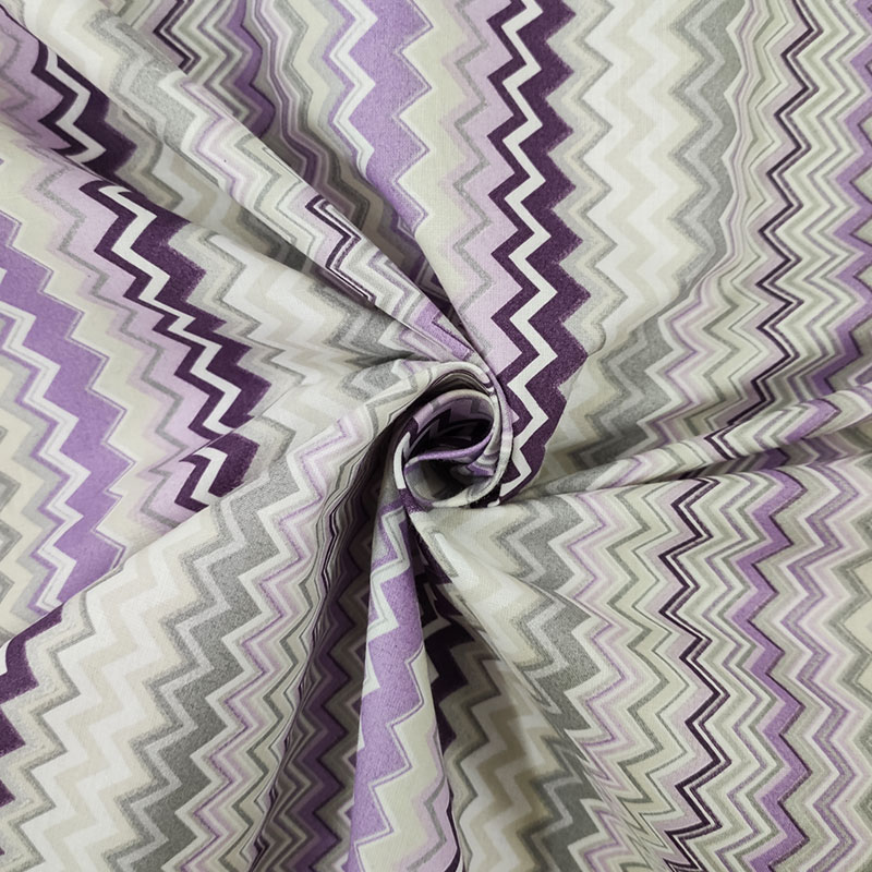 Tissu de coton Zig Zag Tones de violet Image