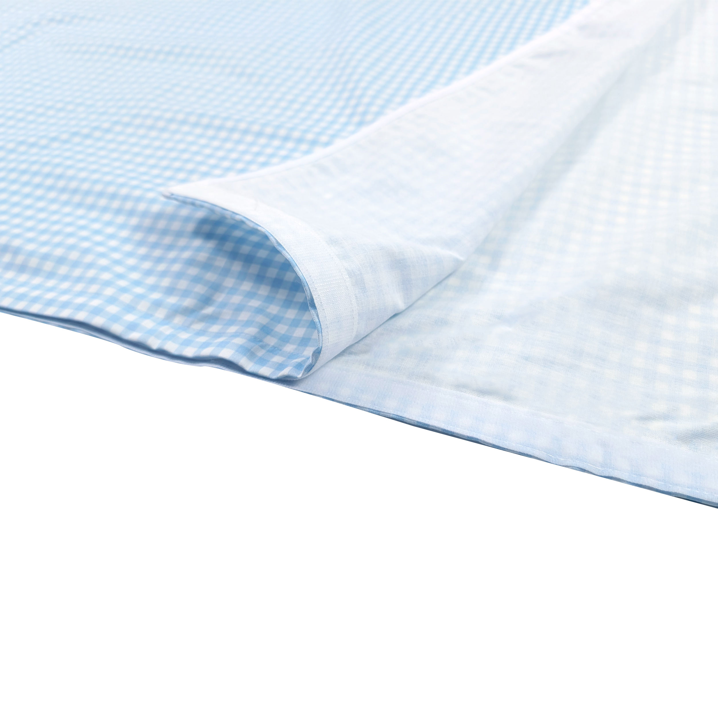 Shaped Summer Sleeping Bag for Brandine Squares Light Blue
