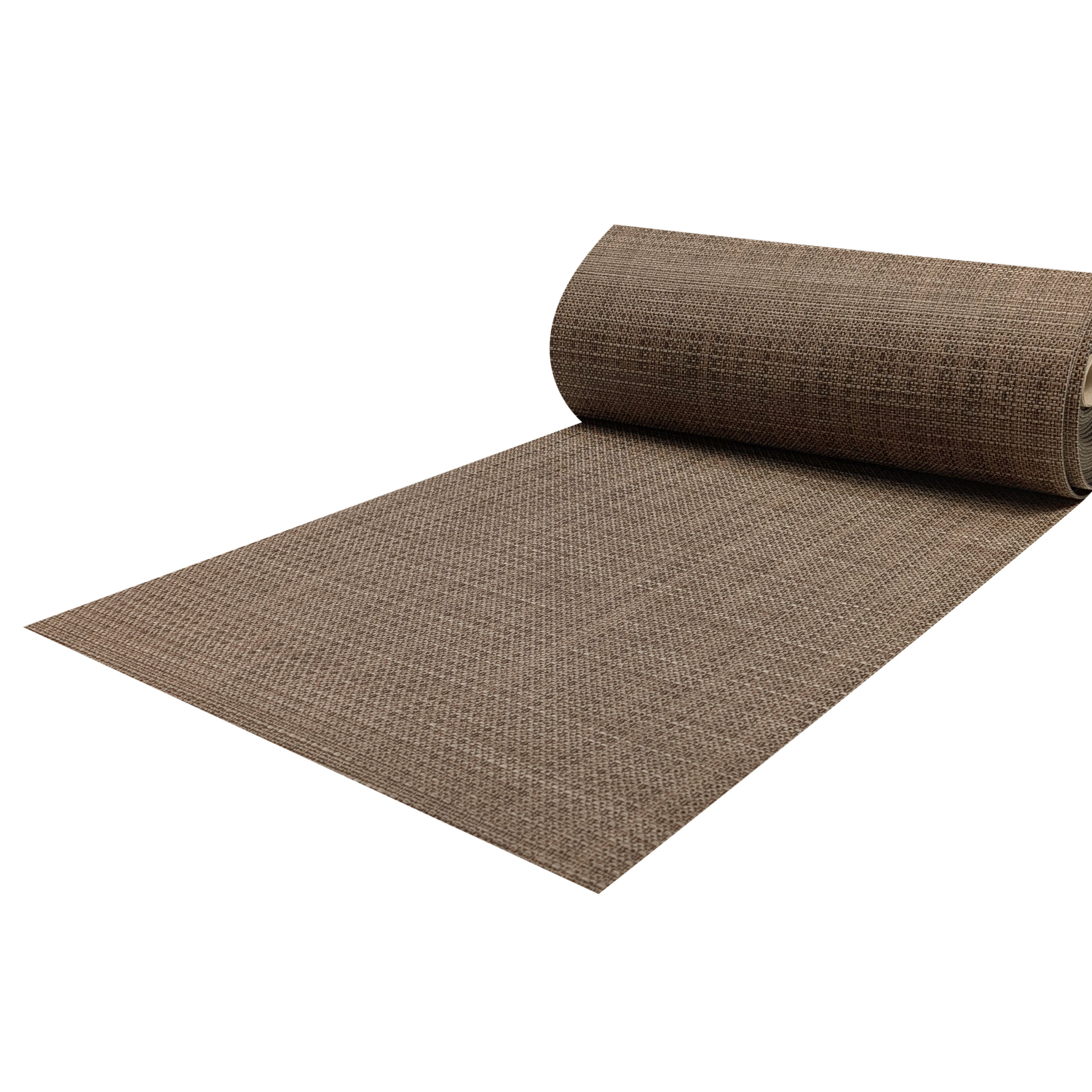 Brown Beige Woven Kitchen Rug Image