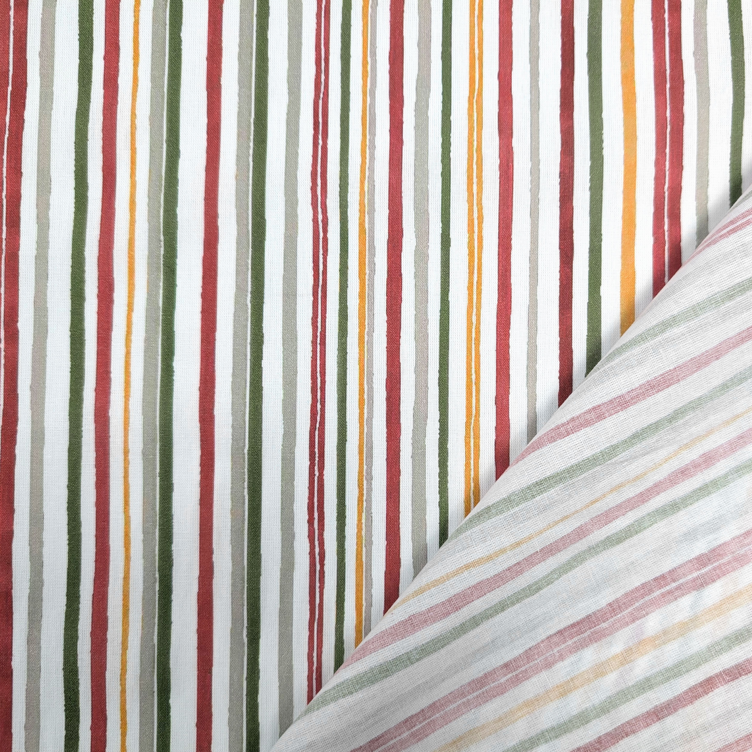 Multicoloured Vertical Stripes Percale Cotton Image