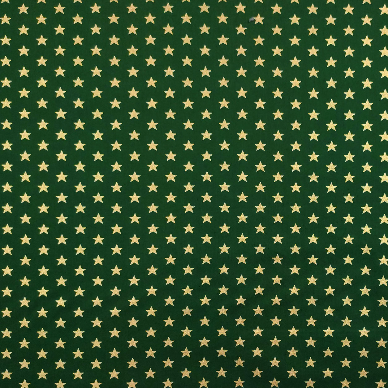 Tela de algodón Estrellas Lurex Oro Fondo Verde
