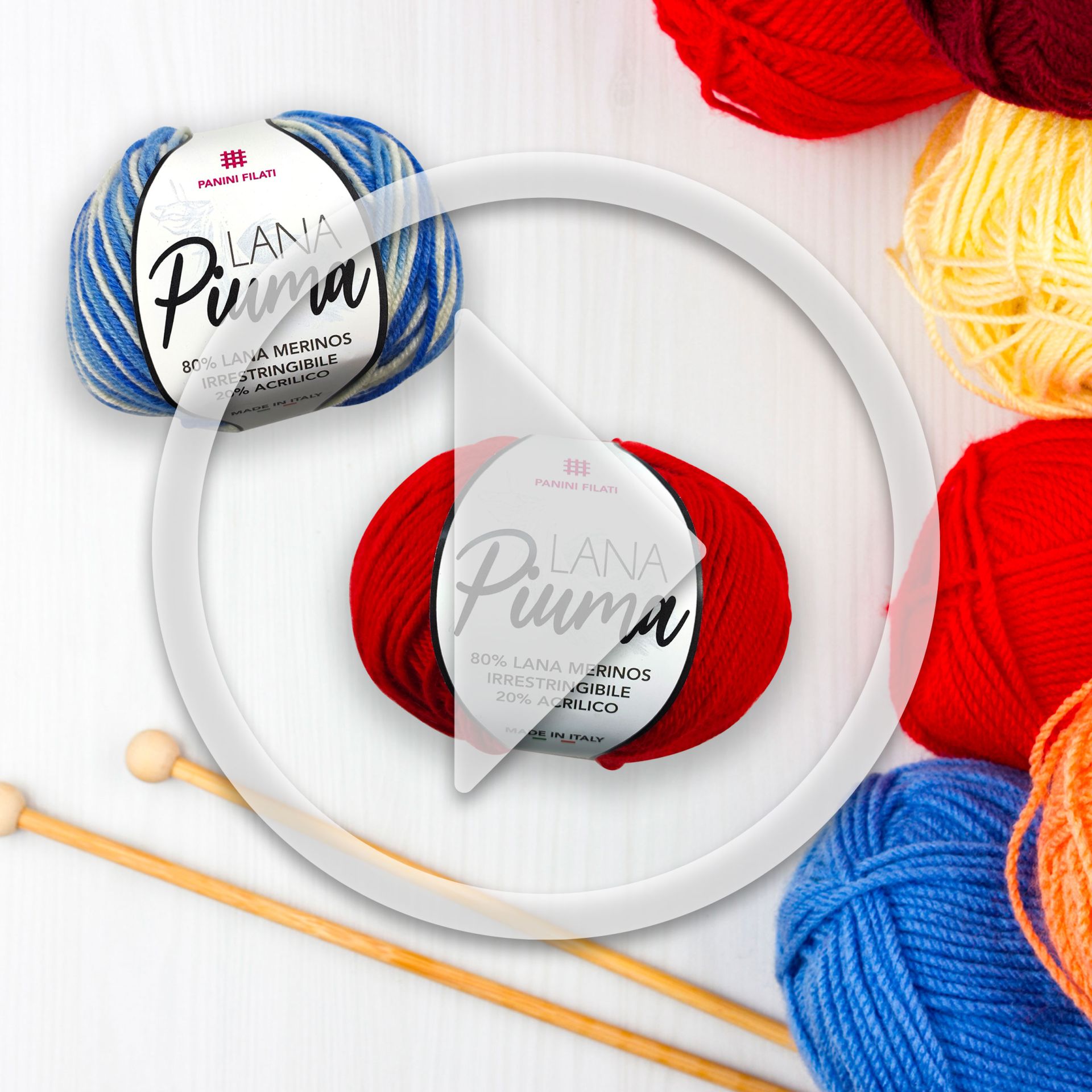 Wool Feather Shaded Yarn Buns Image