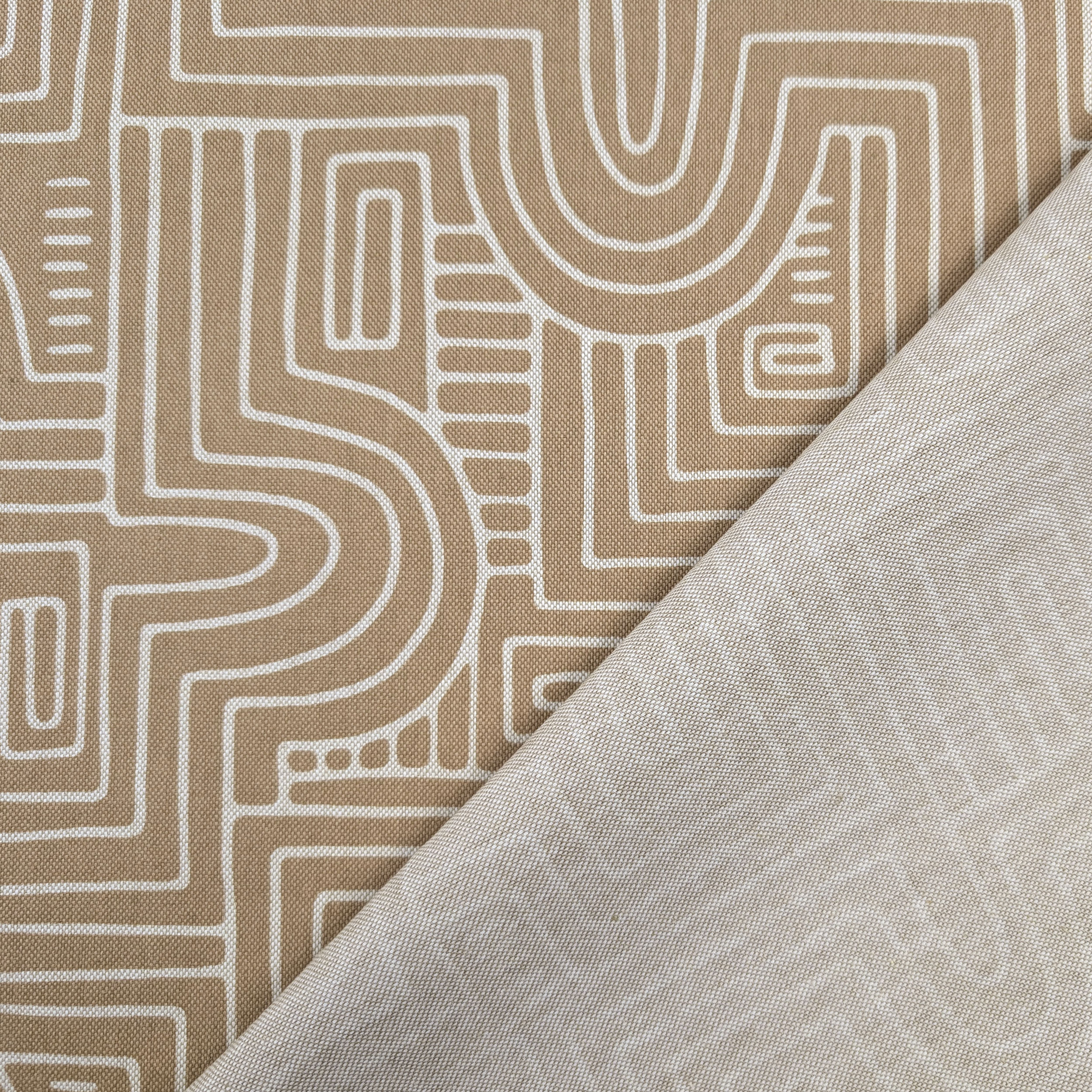 Panama Fabric Labyrinth Background Beige Image