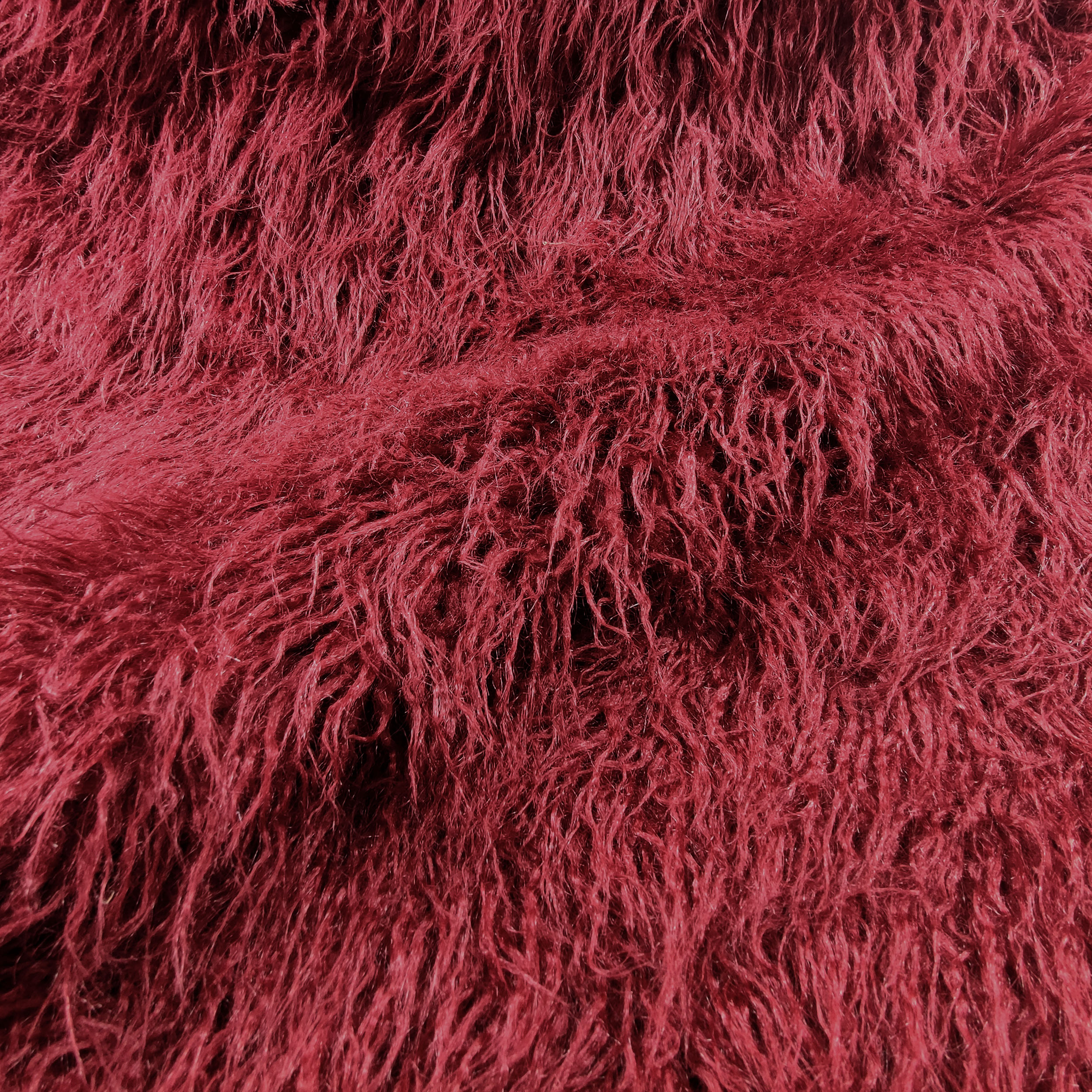 Bordeaux Long Coat Fur