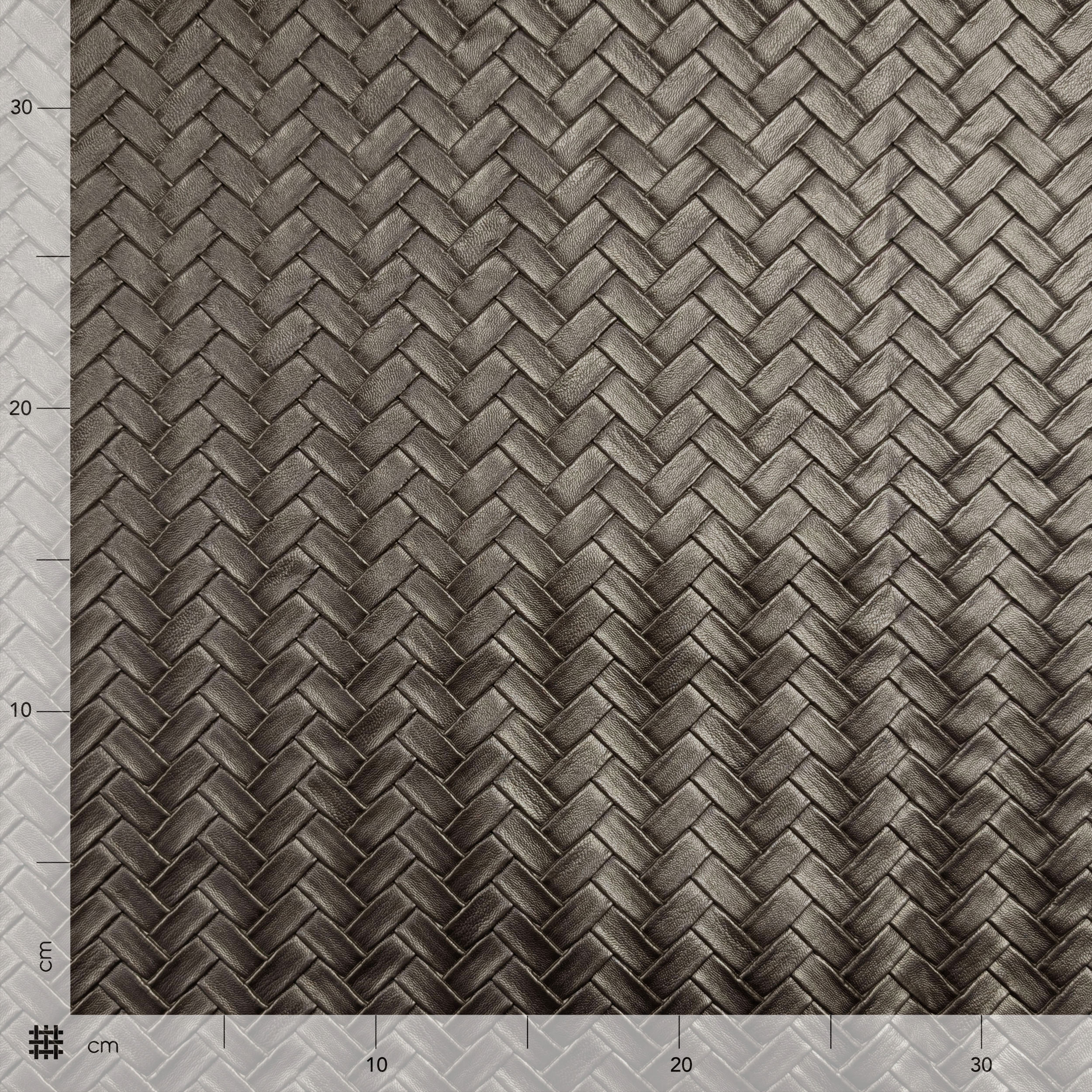 Upholstery Woven Faux Leather - Black Image