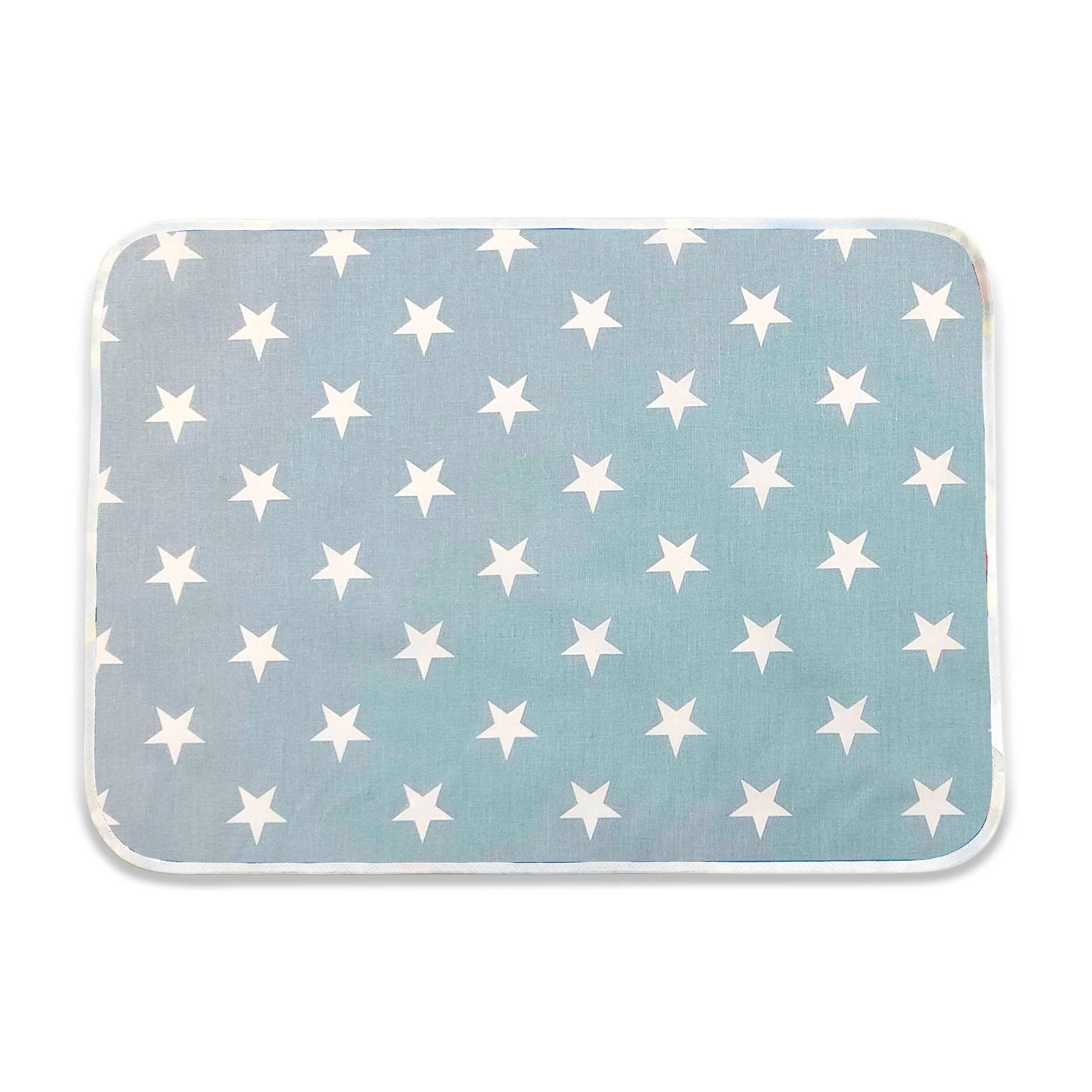 Set de table étoiles blanches sur fond bleu