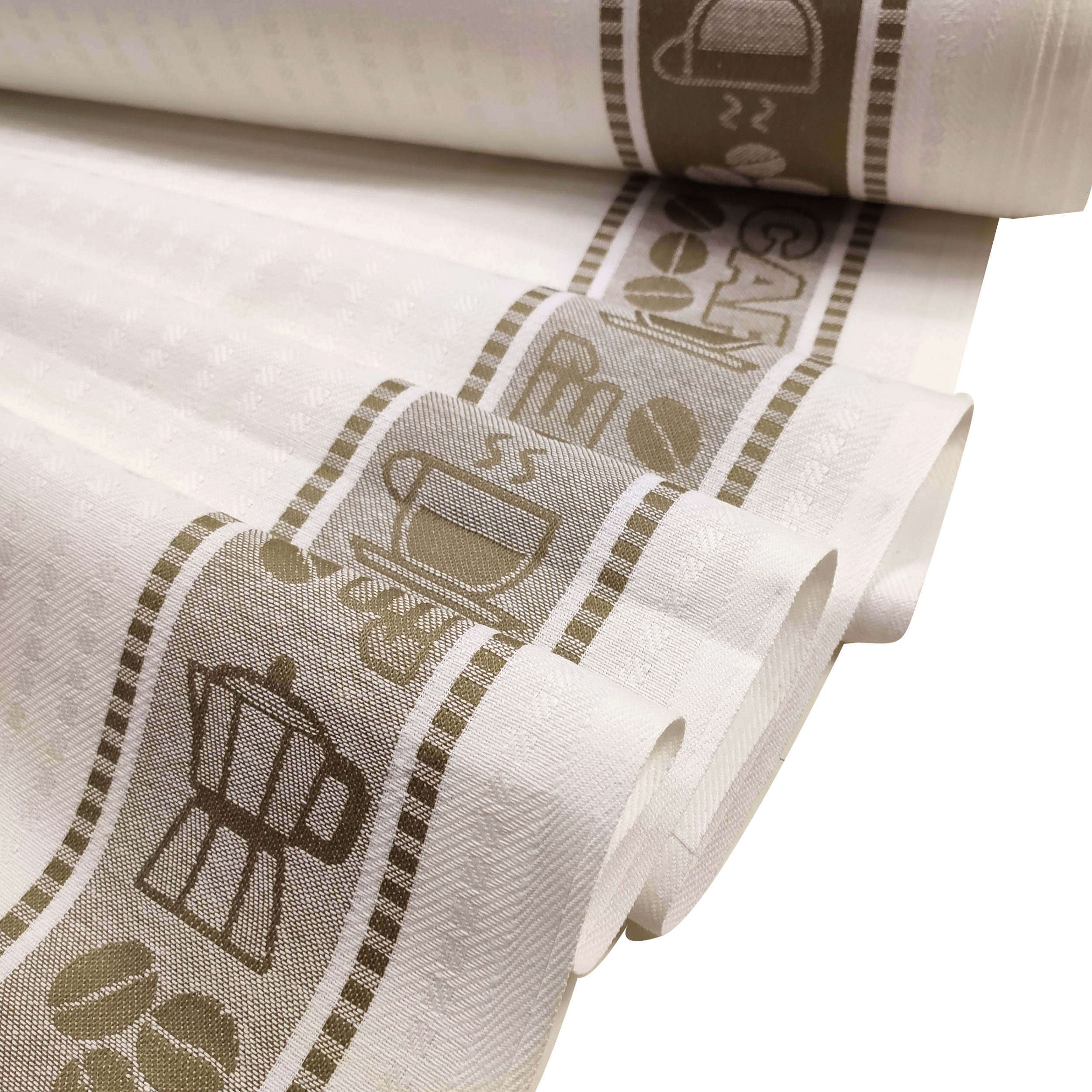 Tissu pour torchons Double Edge Beige Coffee Image