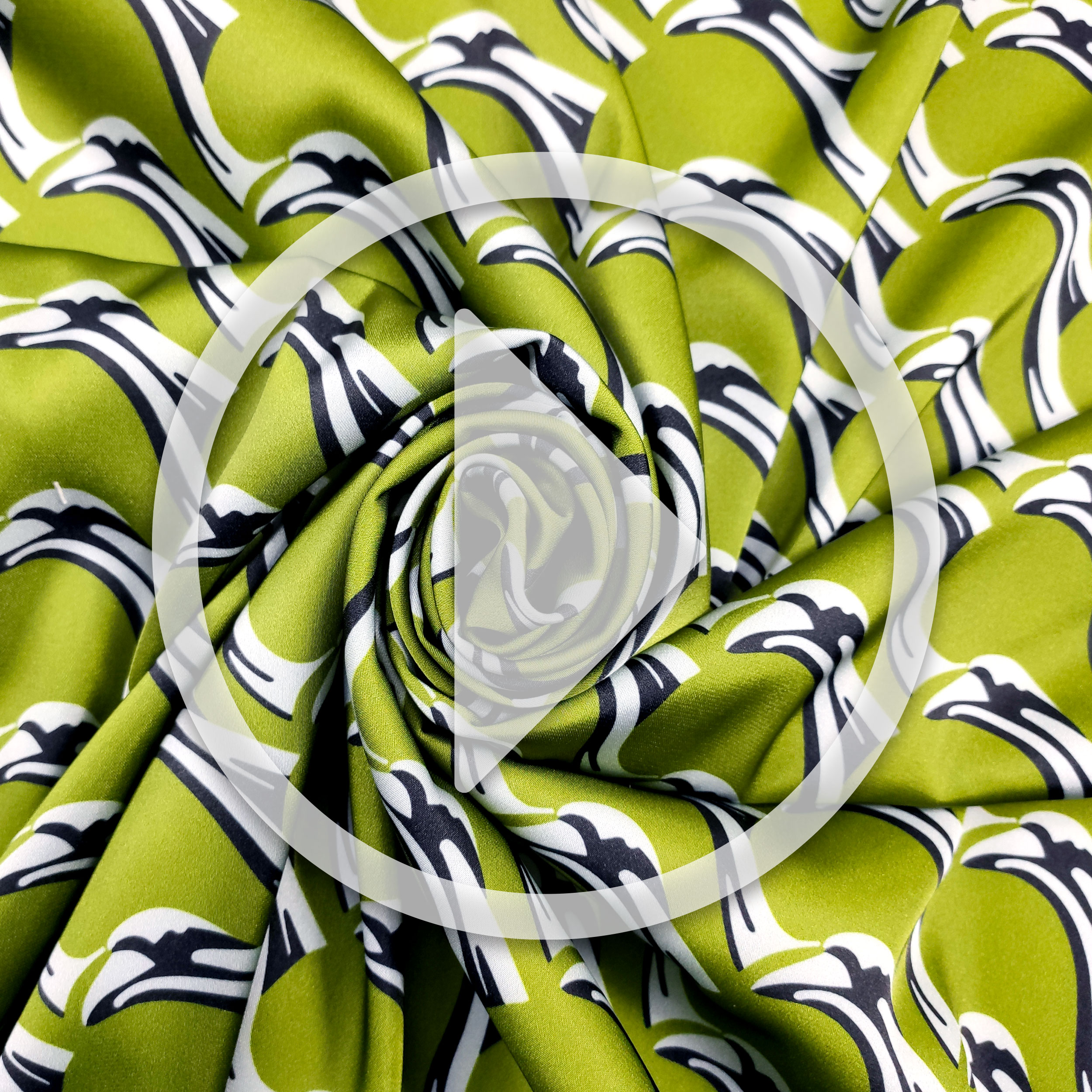 Conjunto Satén Fantasía Alta Moda Verde y Plata Image