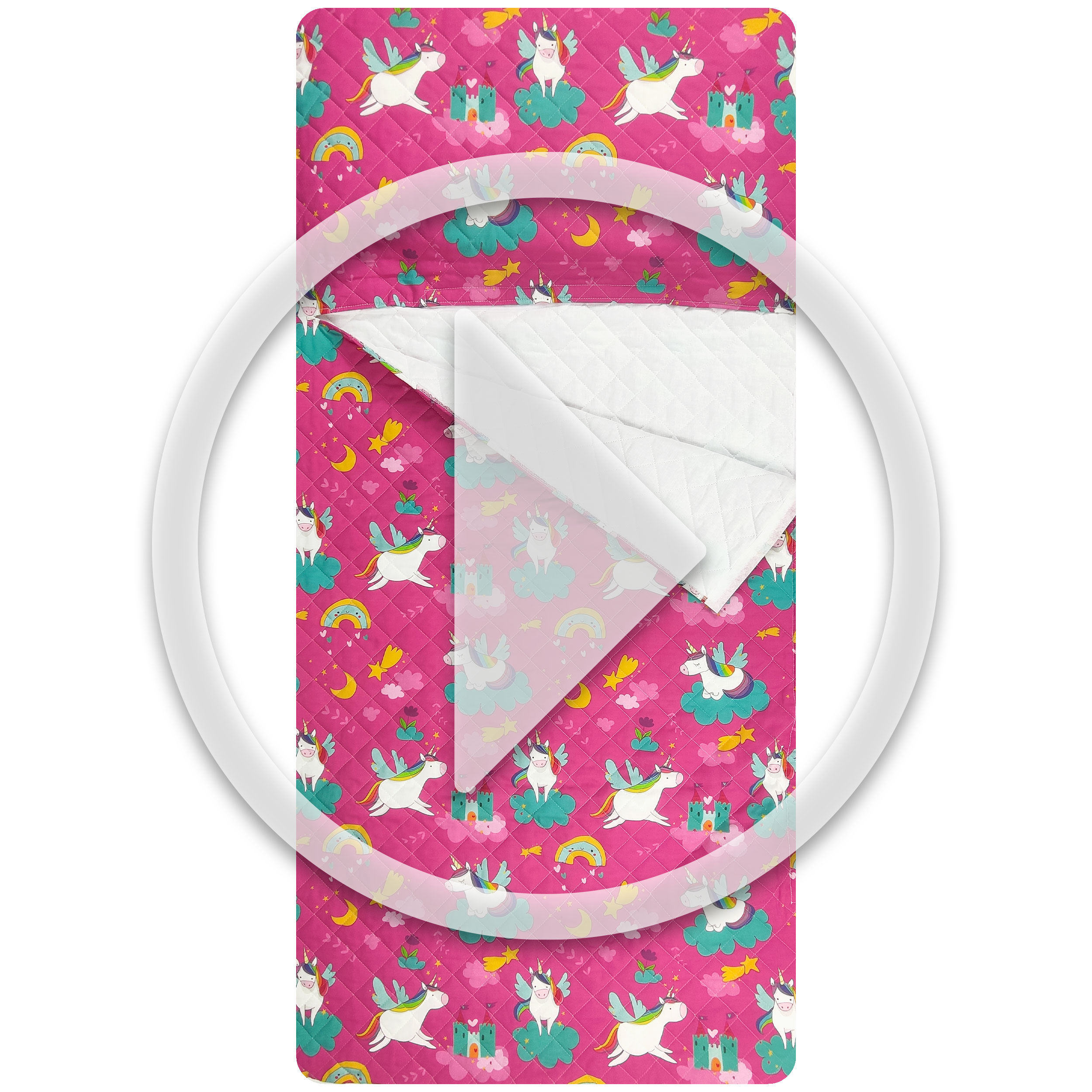 Unicorns and Castles Baby Sleeping Bag Image